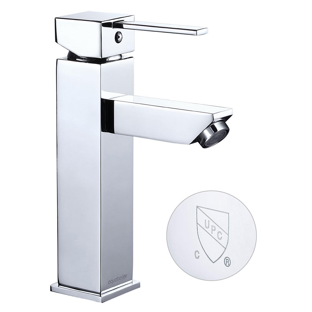 Yescom 81FH1017-H22-CHR-LO Modern Bathroom Faucet 1 Hole Single Handle DIY Lavatory Chrome