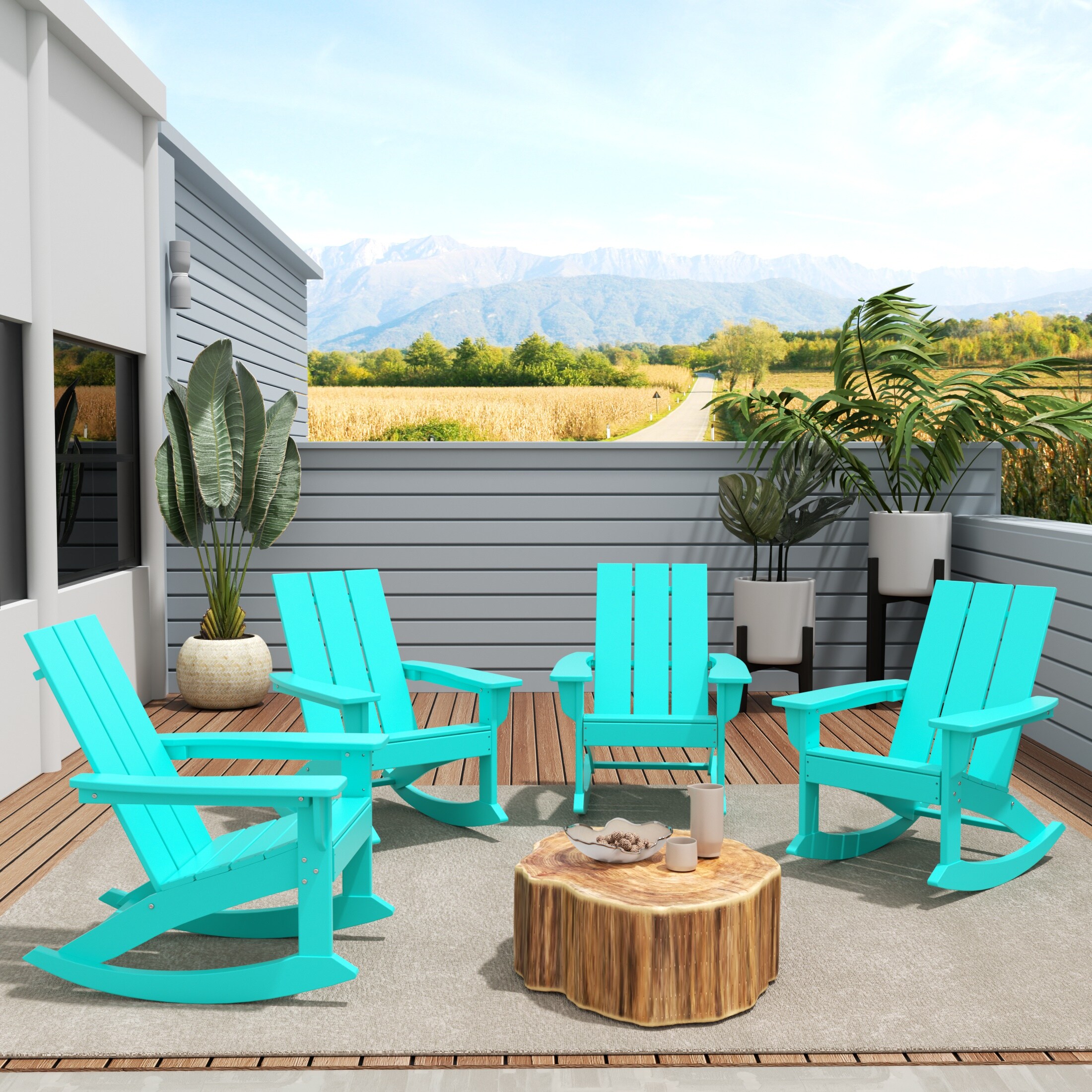Westin Furniture OP5002-TQ-4 Patio-Chairs - View #2
