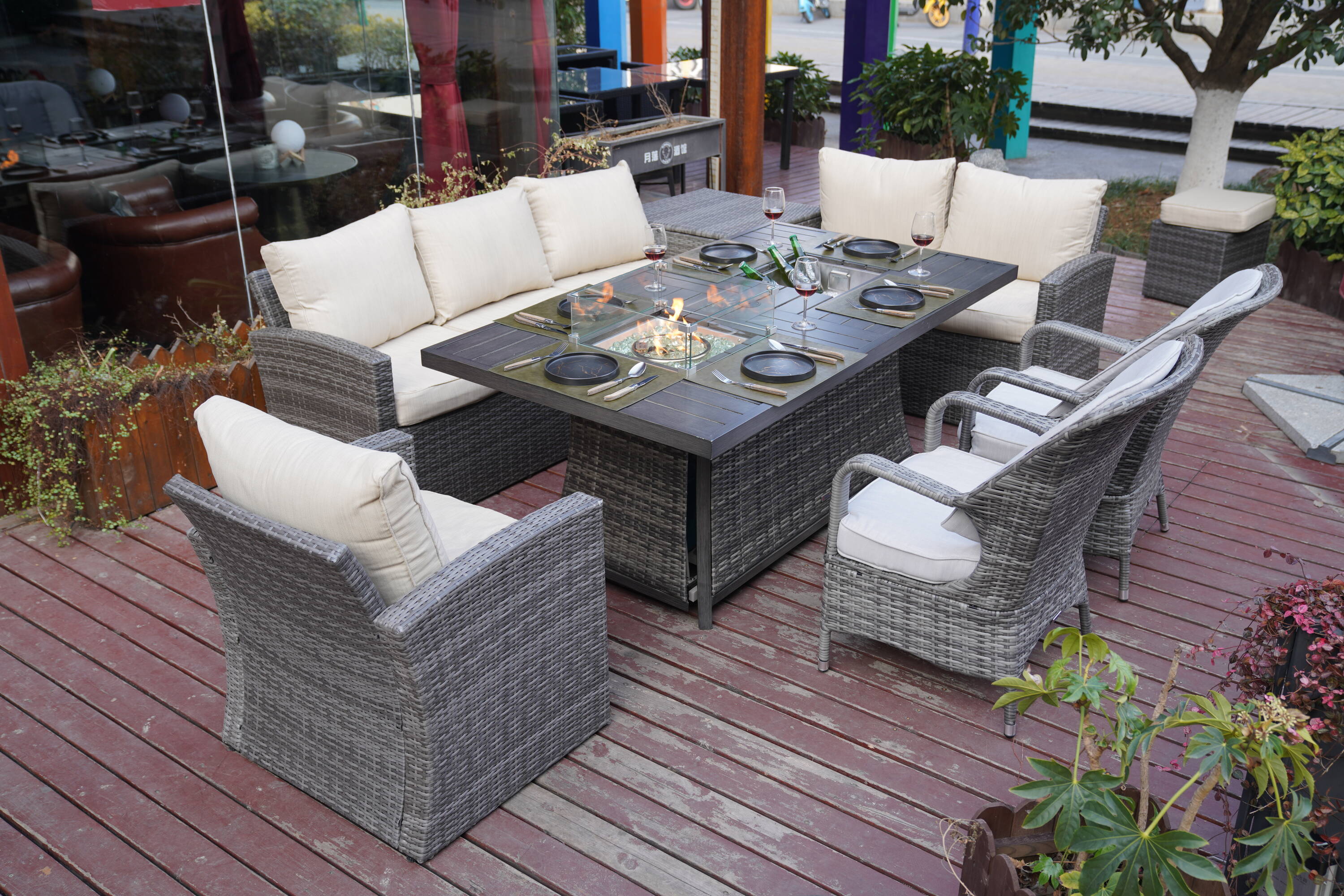 Direct Wicker DWG-1403B06FI009-G Patio-Dining-Sets - View #3