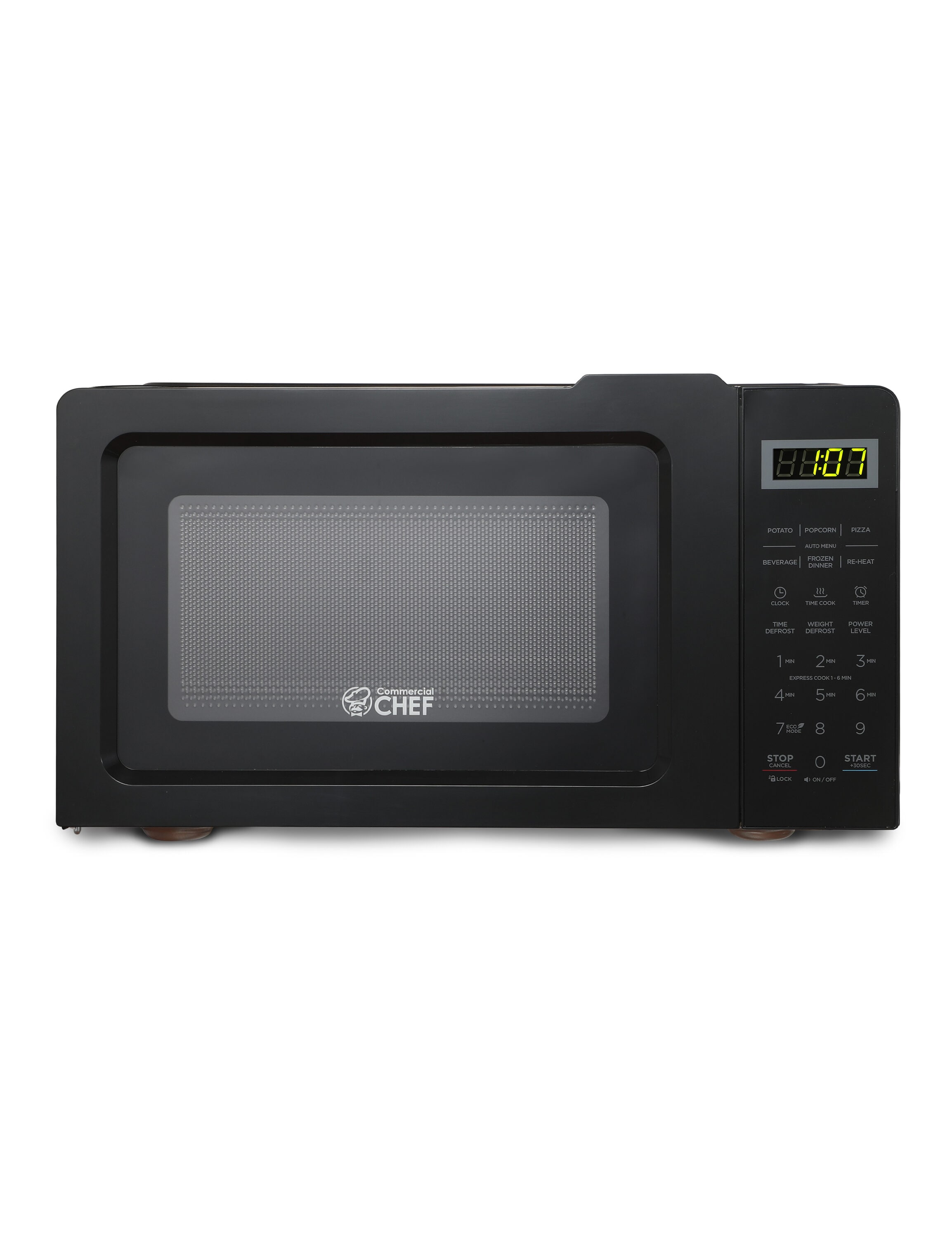 Commercial Chef Small Countertop Microwave With Digital Display