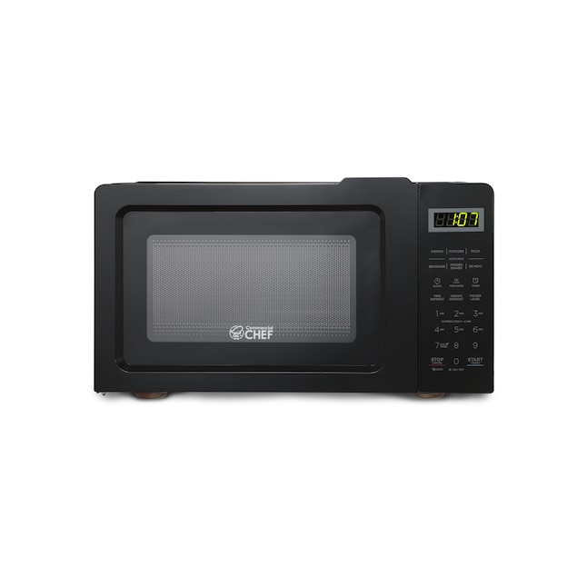 Commercial Chef 0.7-cu ft 700-Watt Countertop Microwave (Black) in the  Countertop Microwaves department at
