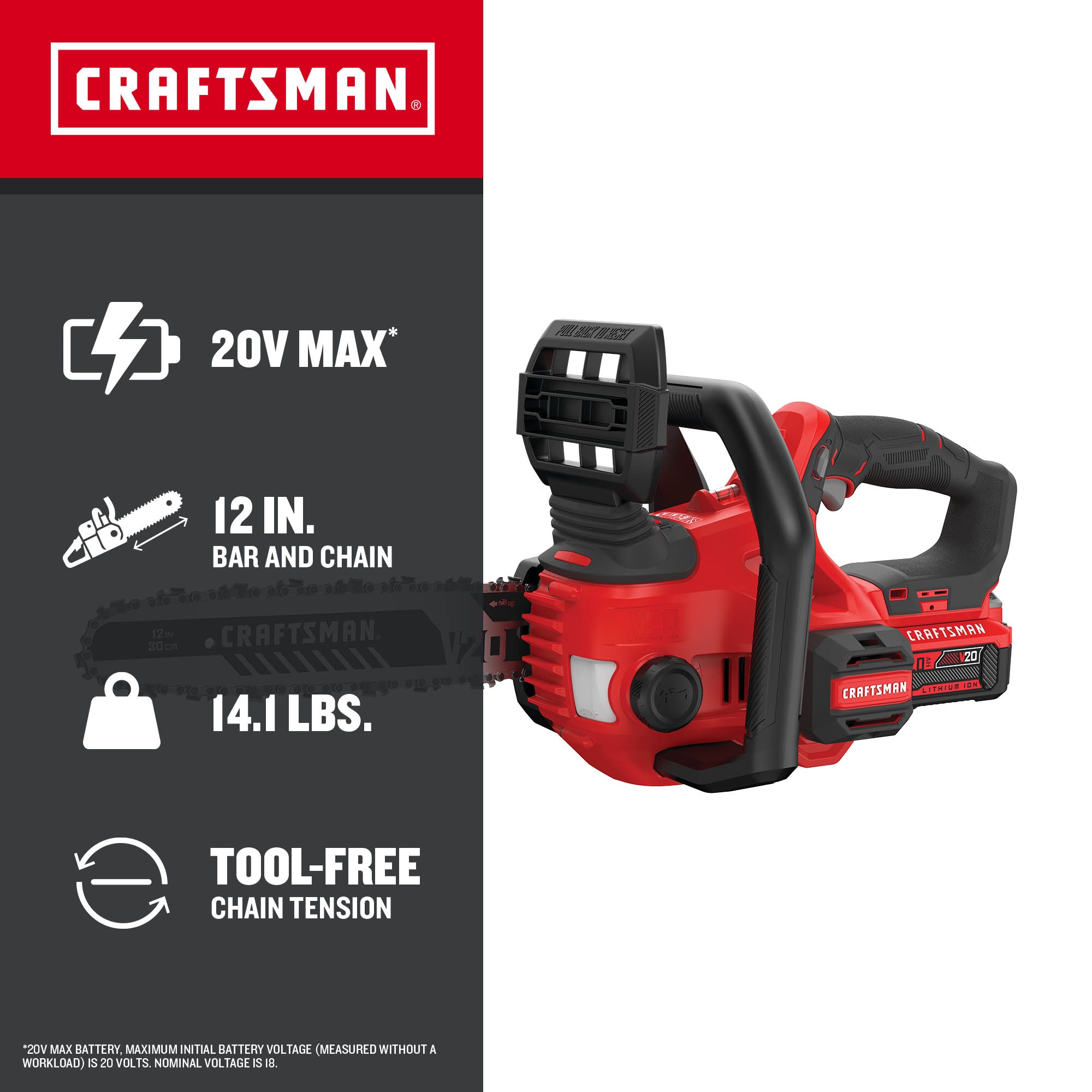 CRAFTSMAN CMCCS620M1 Cordless-Chainsaw - View #2