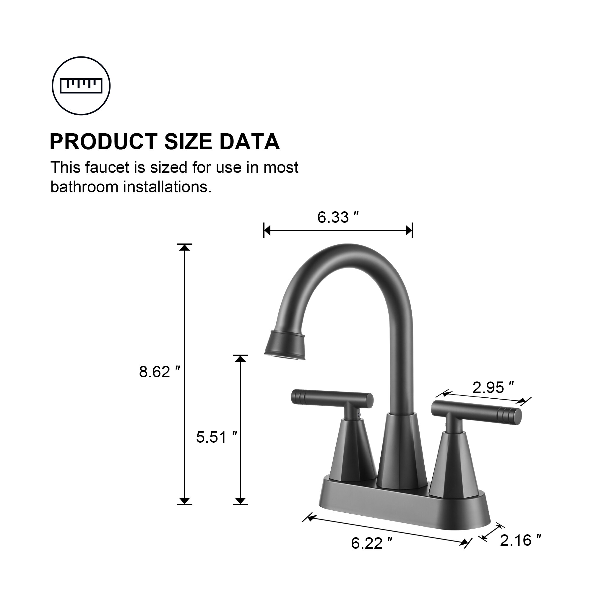 Zalerock L2BF63 Lavatory-Faucets - View #2