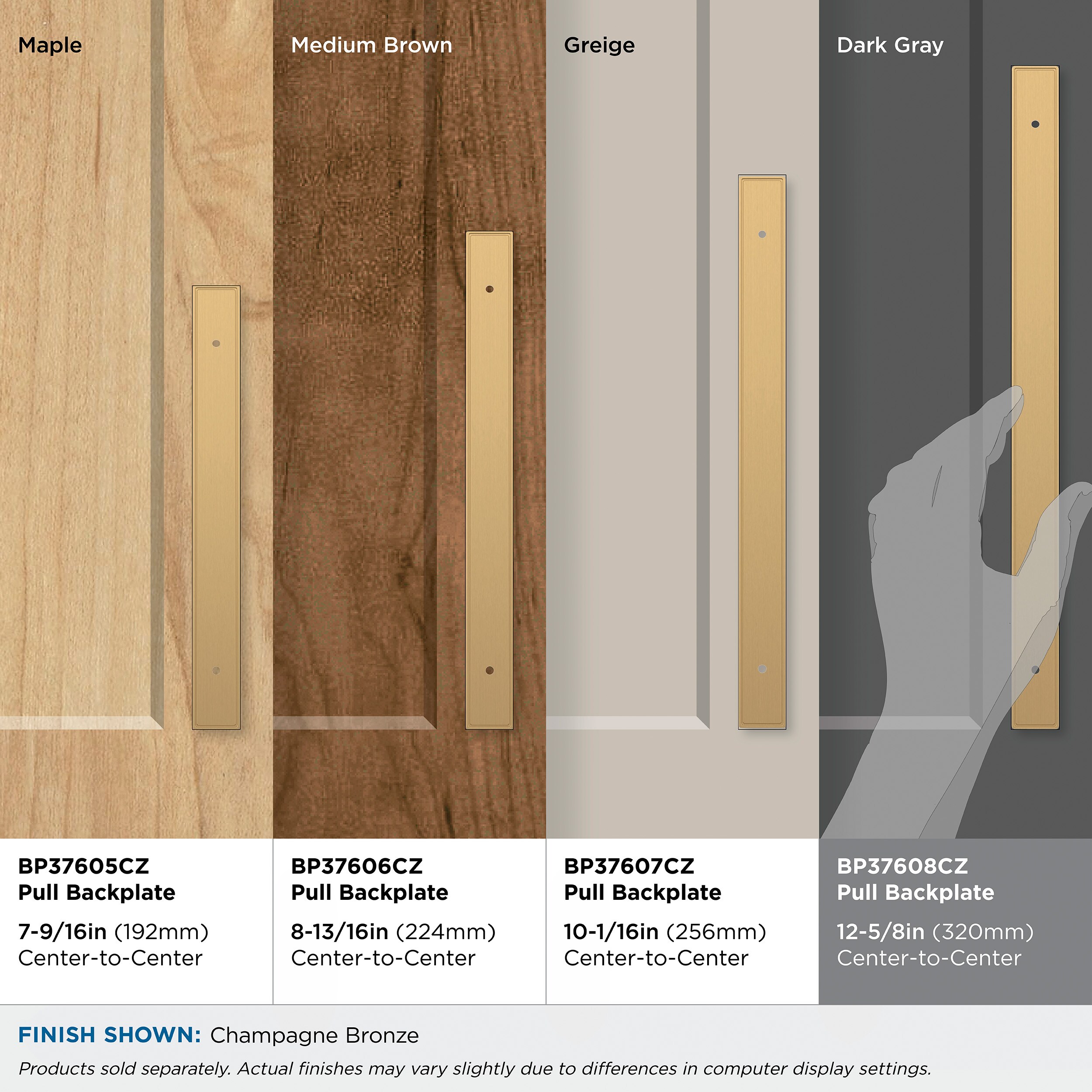 Amerock BP37608CZ backplates - View #7