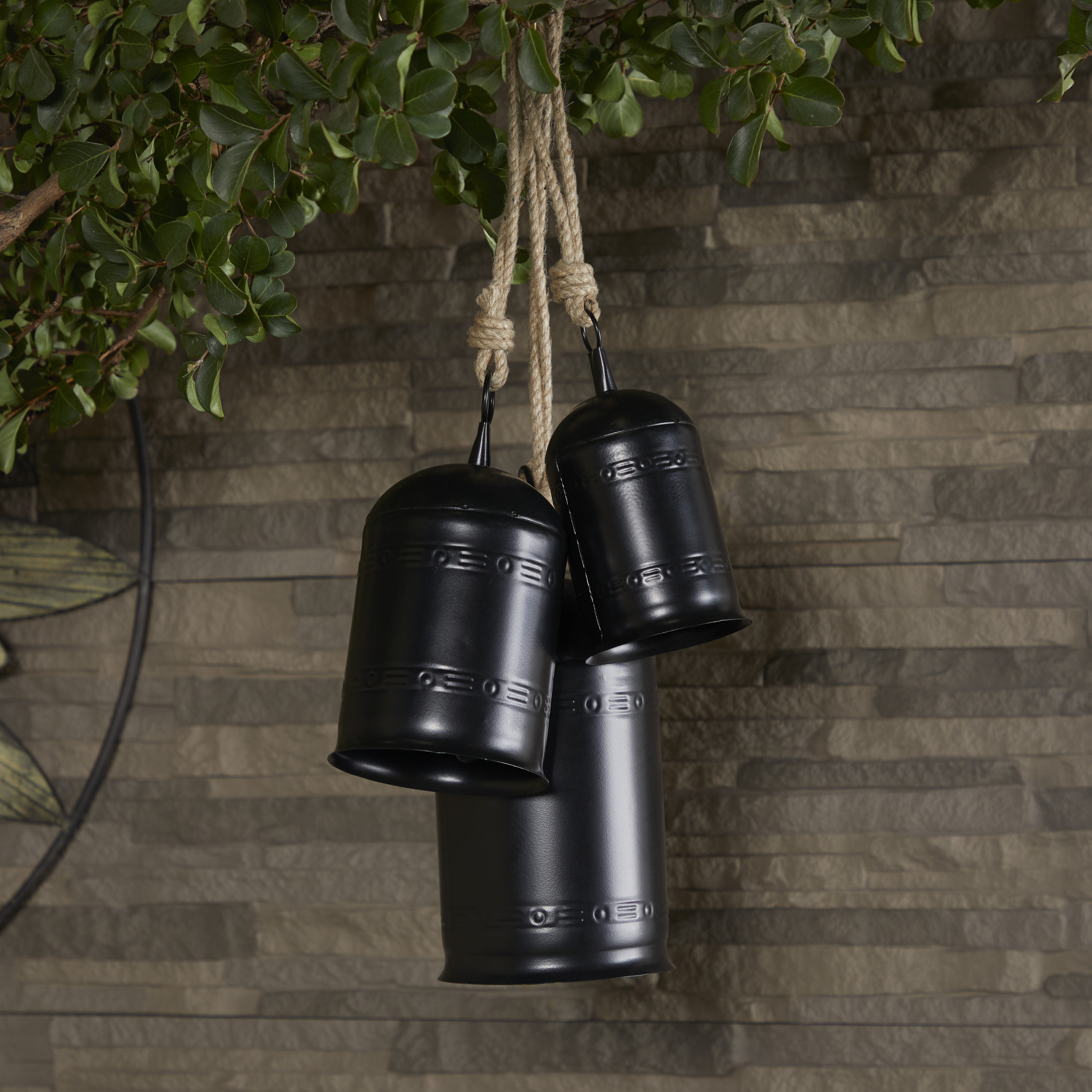 Grayson Lane 78142 3 -Pack Black Metal Rustic Decor set