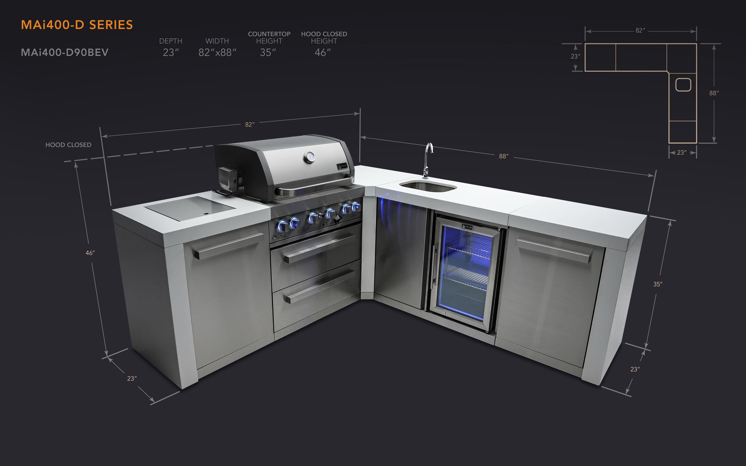 Mont Alpi MAI400-D90BEV Modular-Outdoor-Kitchens - View #2