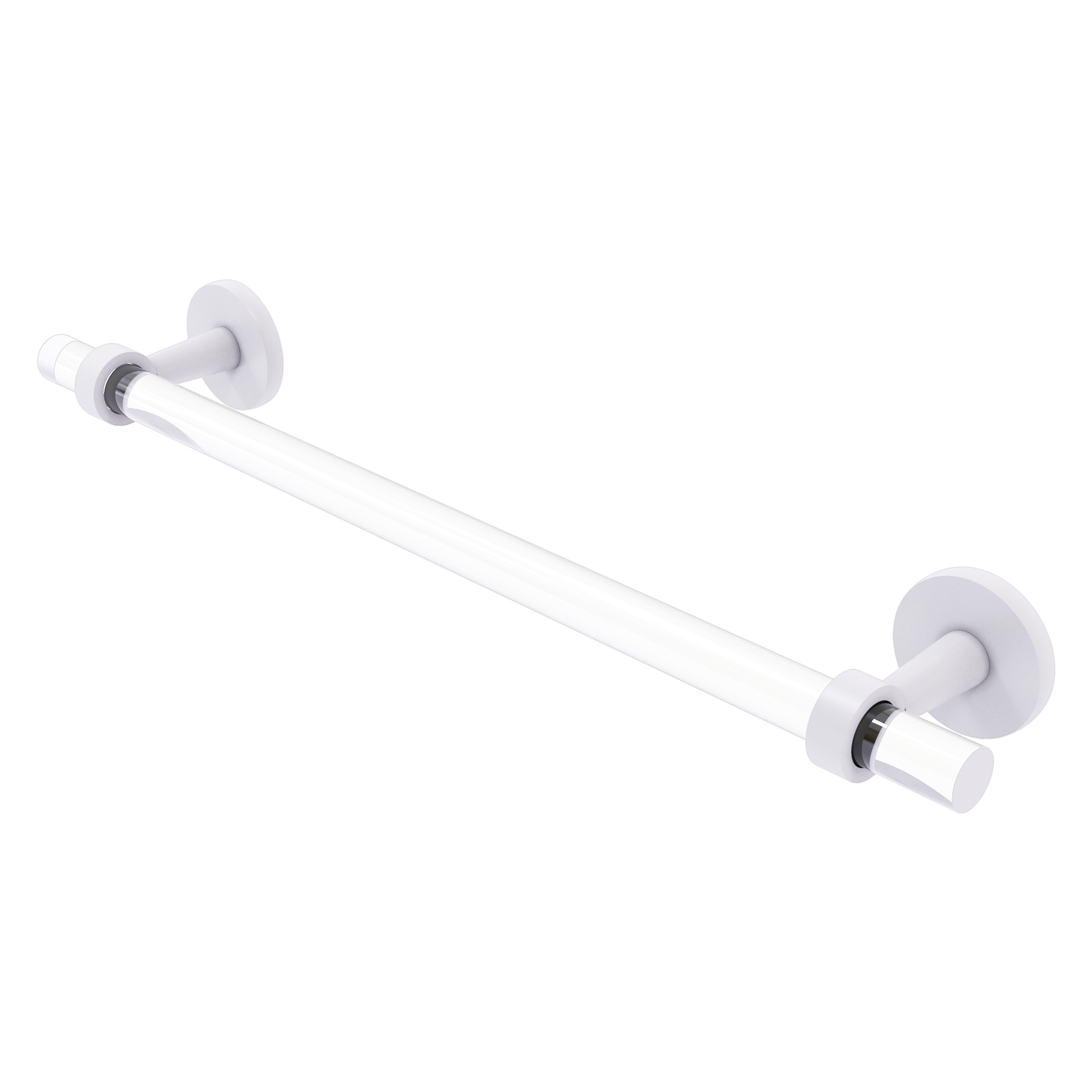 Allied Brass CV-41-36-WHM Clearview 36-in Matte White Wall mount Single Towel Bar
