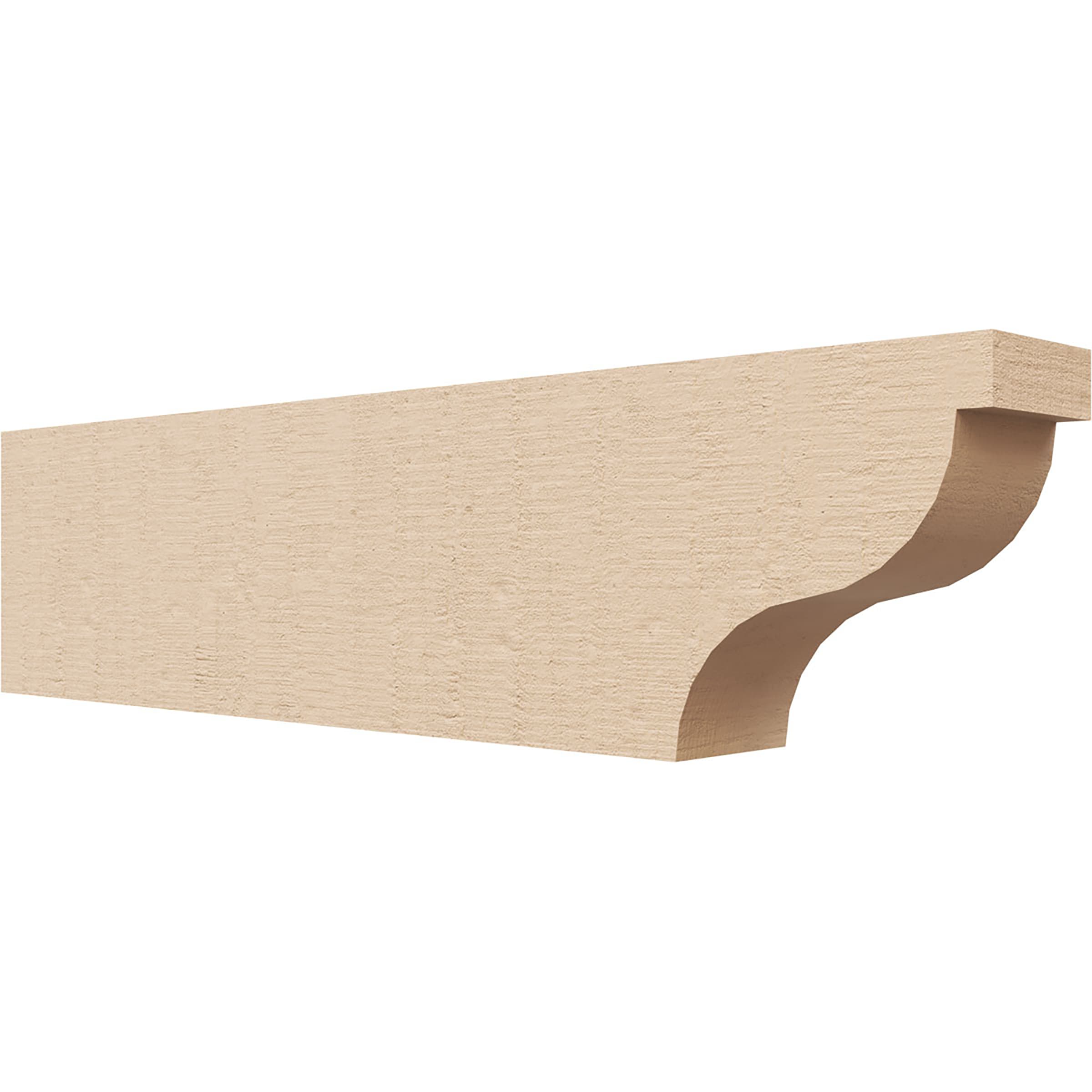 Ekena Millwork RFTU02X04X16GARRCPR Garner Woodgrain 2-in x 4-in x 16-in Brown Urethane Standard bracket