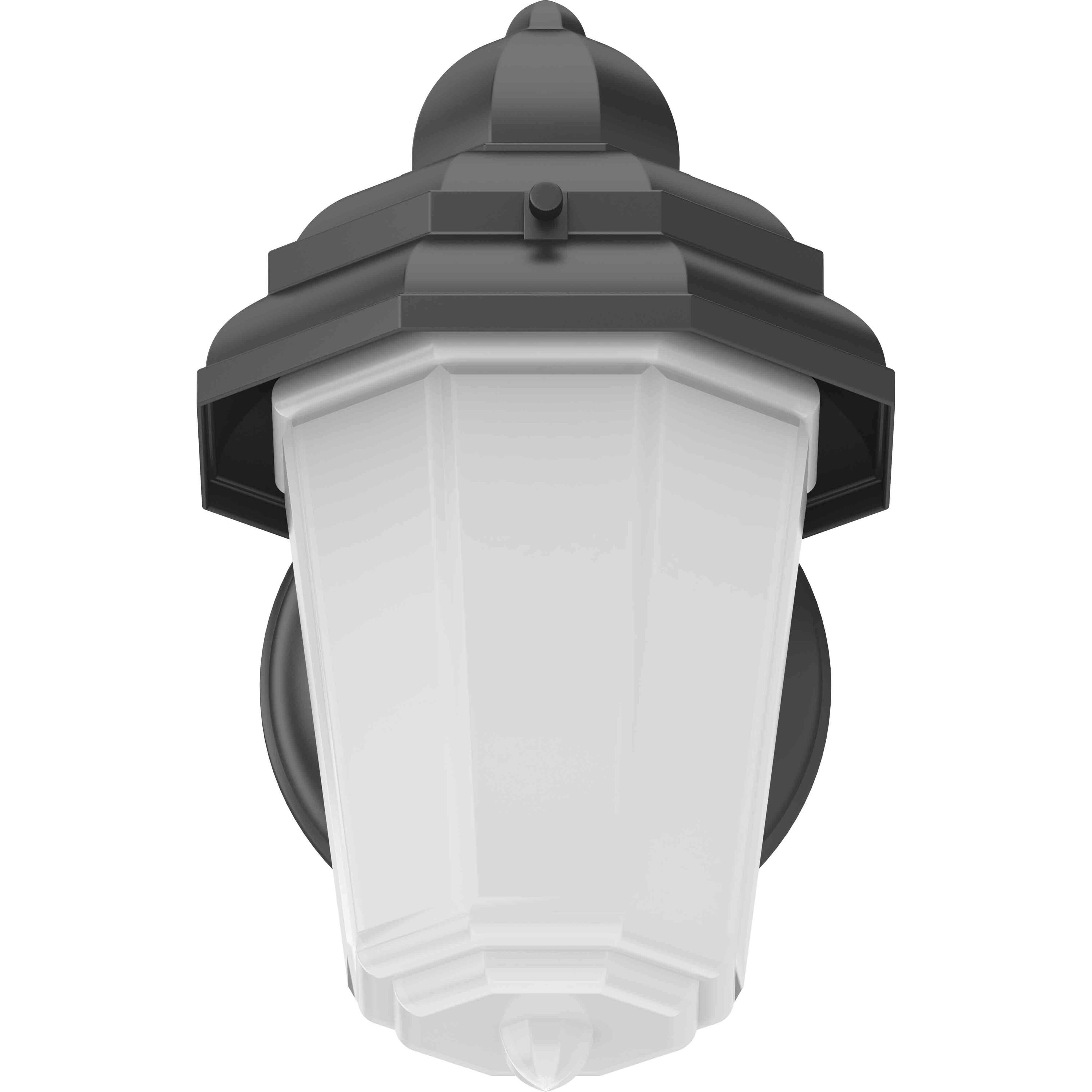 Lustrous Shine Black Outdoor Wall Sconce, 8.75" Dimmable Lantern