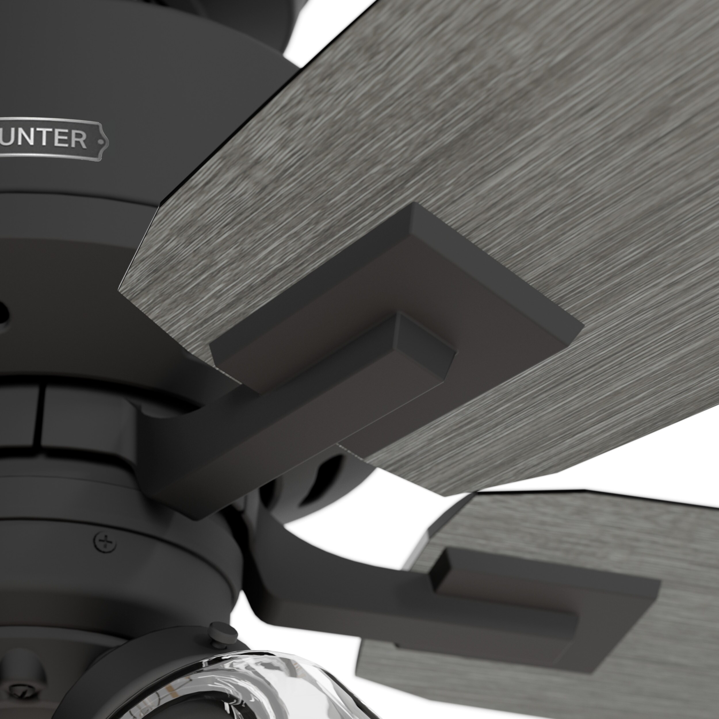 52" Matte Black Ceiling Fan with LED Light and Remote