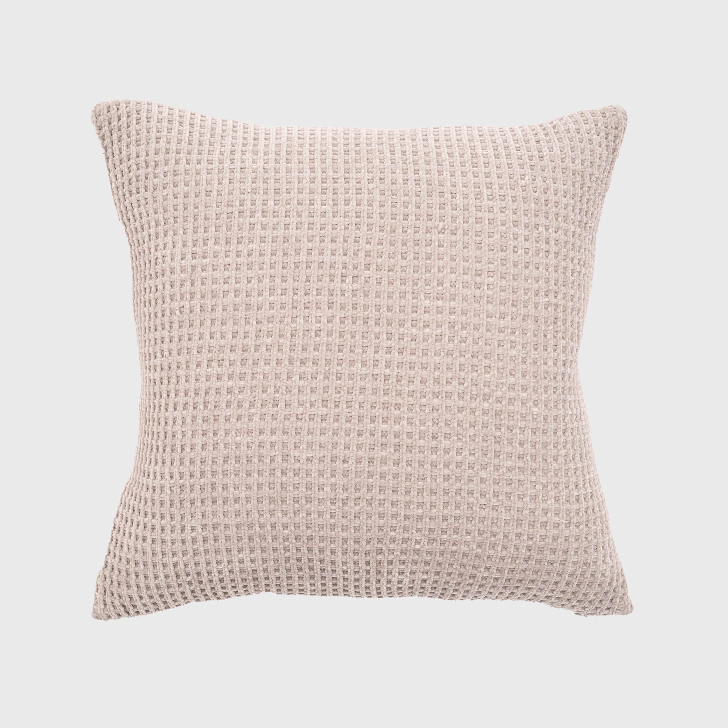 EVERGRACE EG7094123 Amory Chenille Knit 20-in x 20-in Light Gray Square Indoor Decorative Pillow