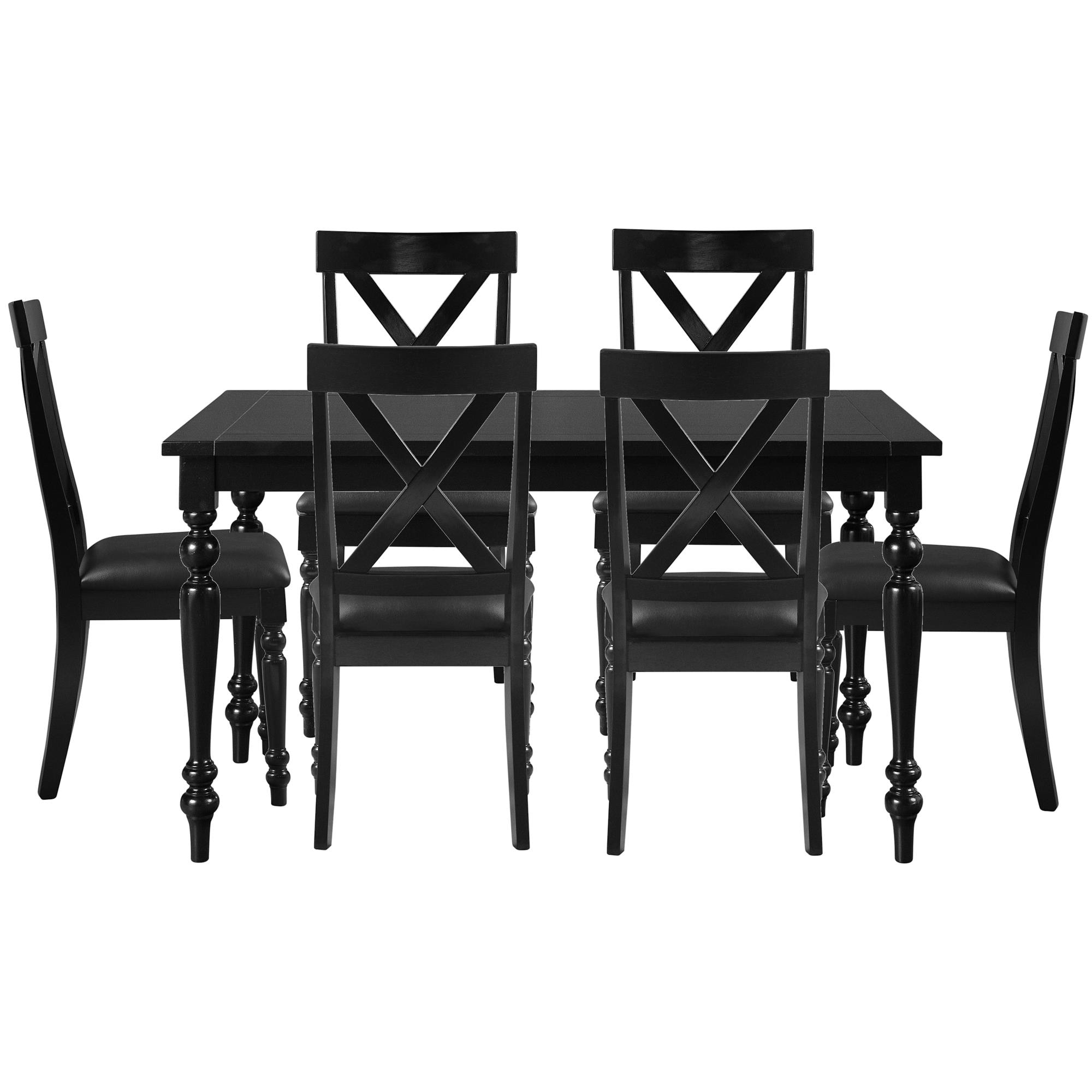 Camden Isle 164149 Philippe Black Contemporary/Modern Dining Room Set with Rectangular Table ( Seats 6 )