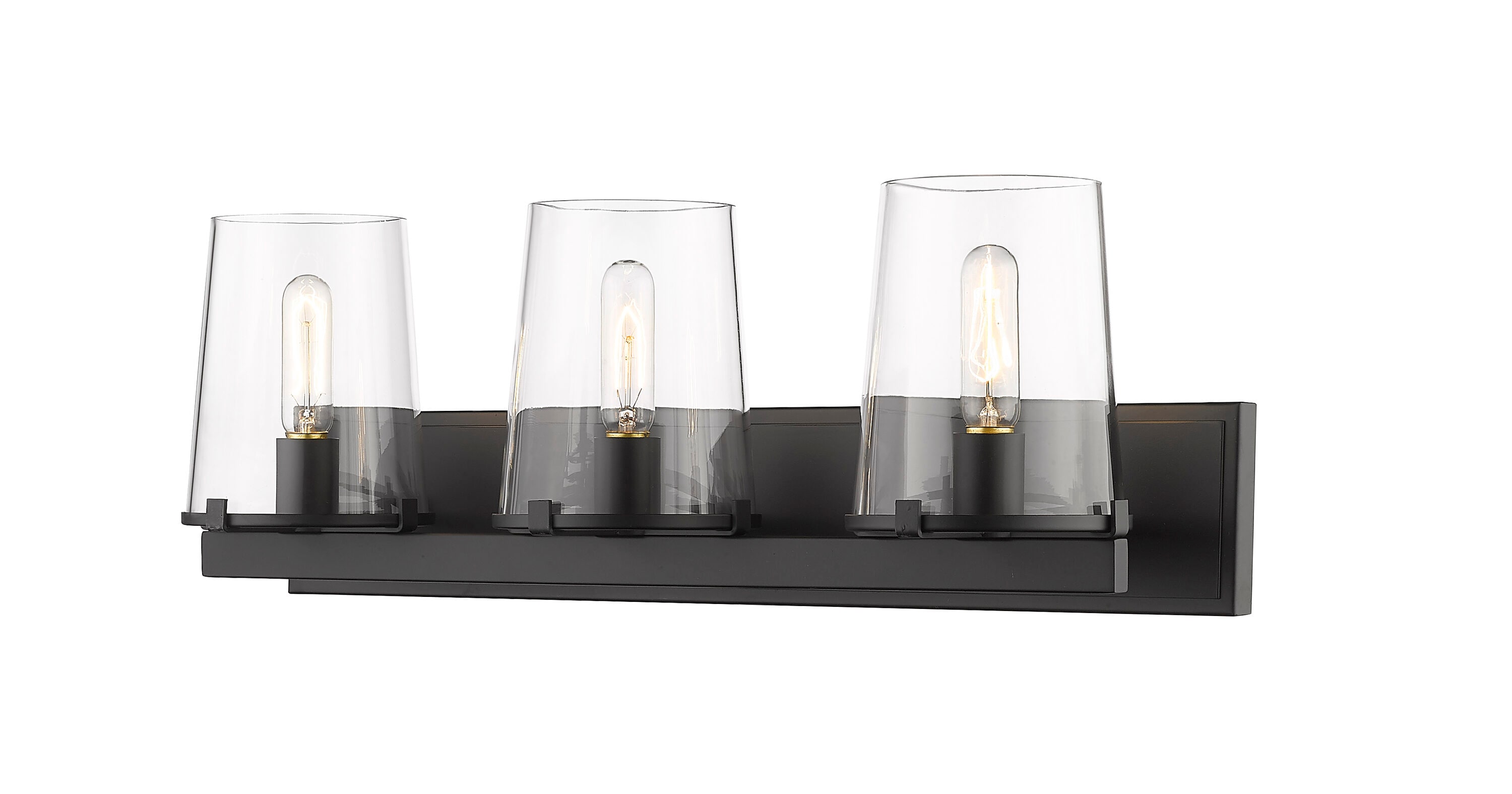 Z-Lite 3032-3V-MB Callista 27.5-in 3 -Light Matte Black Transitional Vanity light