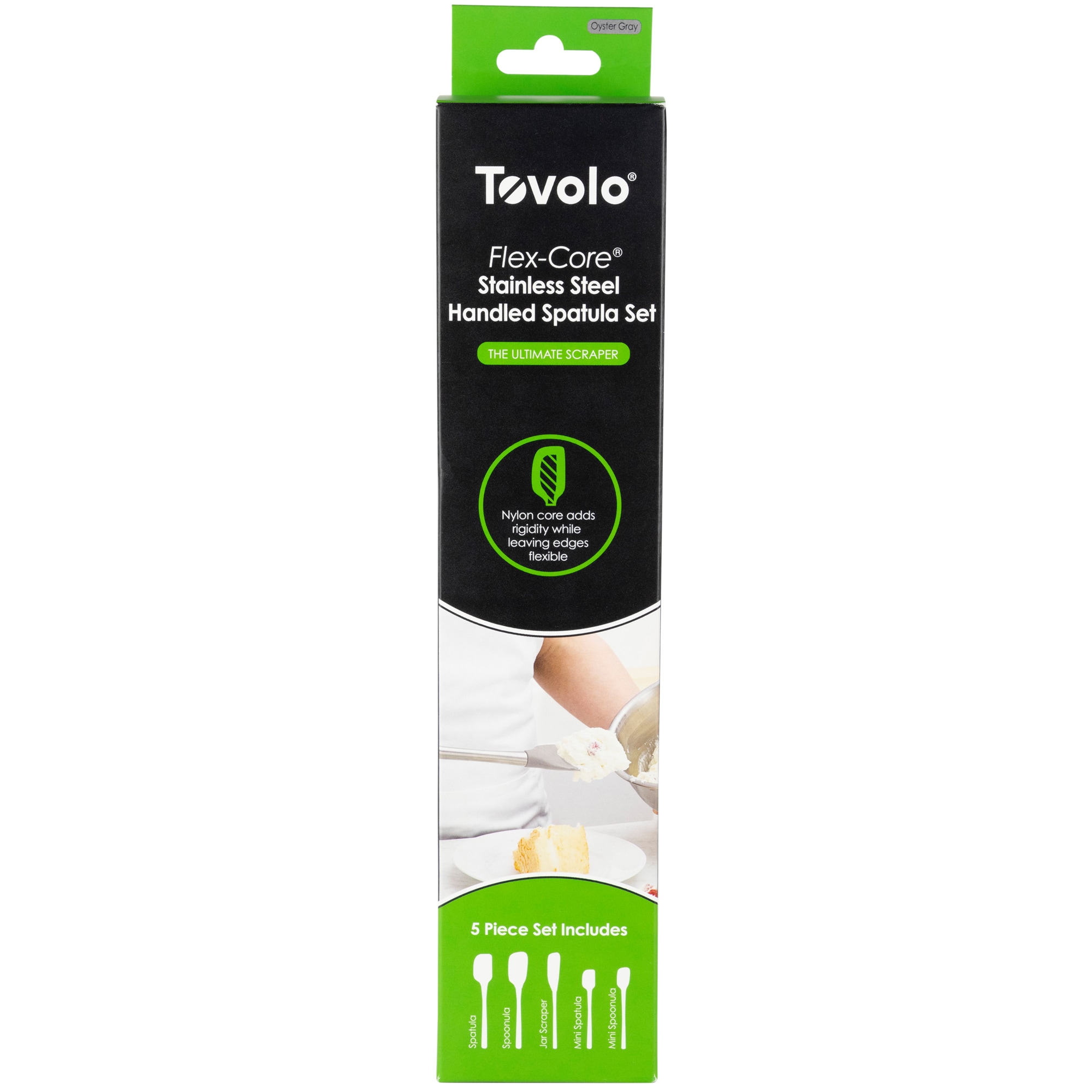 Tovolo Flex-Core Stainless Steel Spatula Set of 5