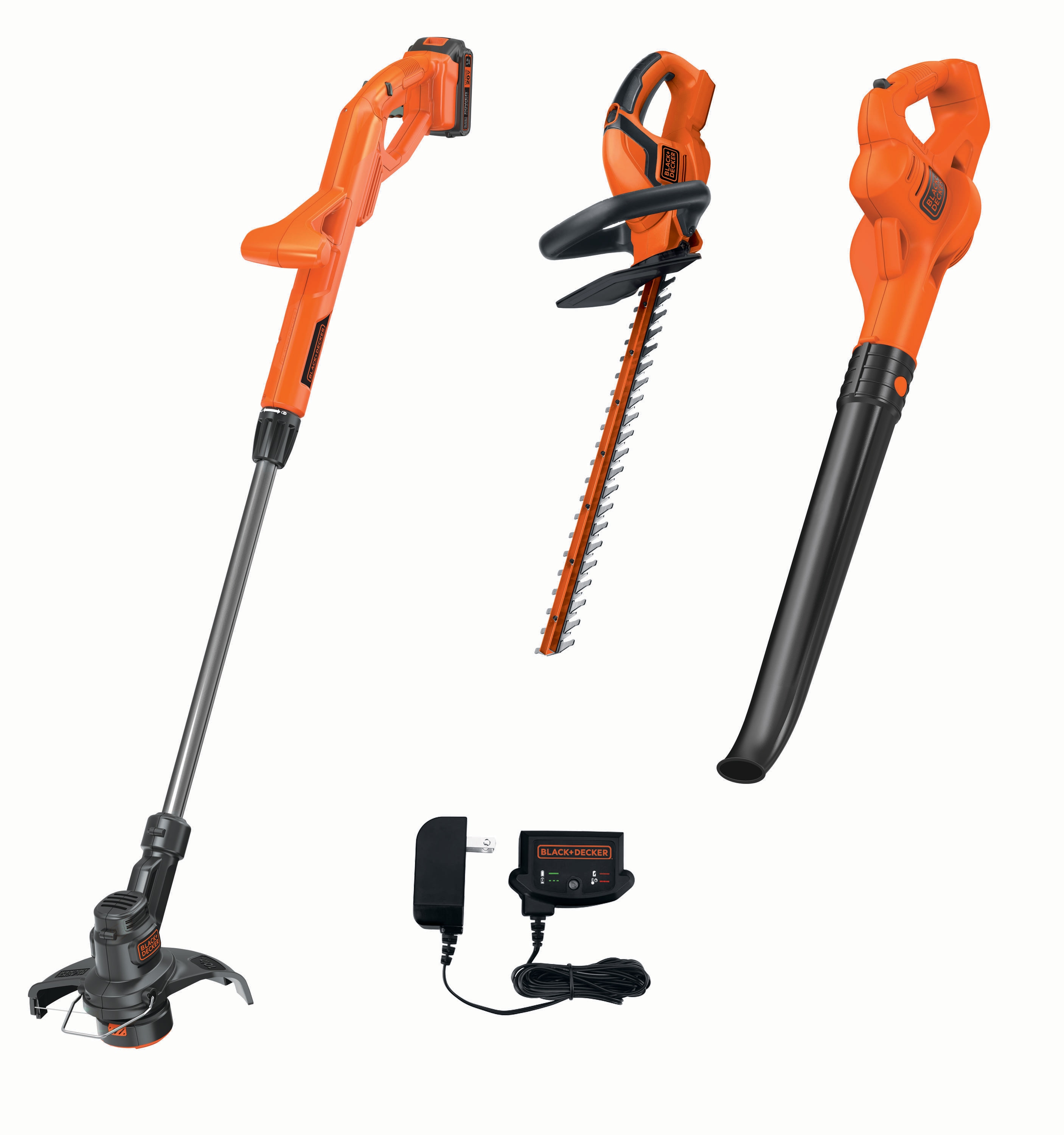 BLACK+DECKER 20-volt Max Cordless Battery String Trimmer and Leaf Blower  and Hedge Trimmer Combo Kit (Battery & Charger Included) in the Power  Equipment Combo Kits department at