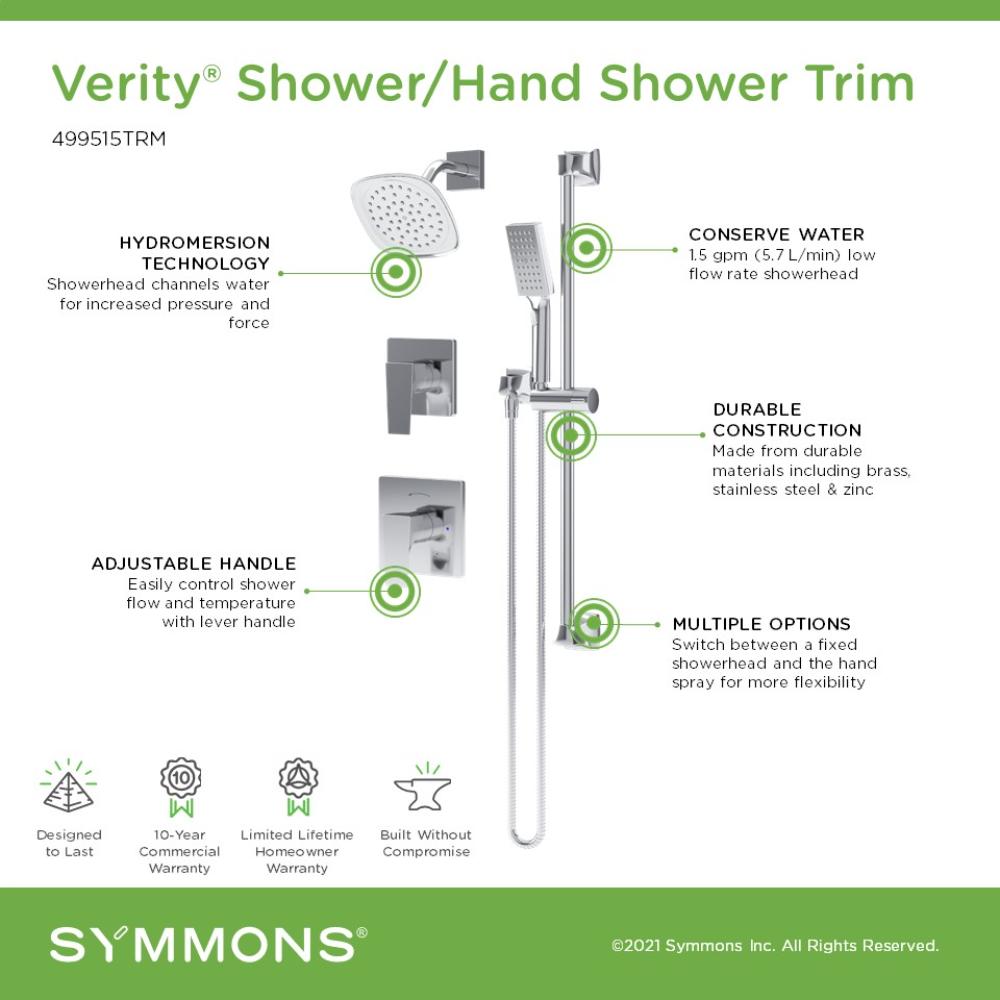 Symmons 499515TRM Showerhead-Bar-Panels - View #3