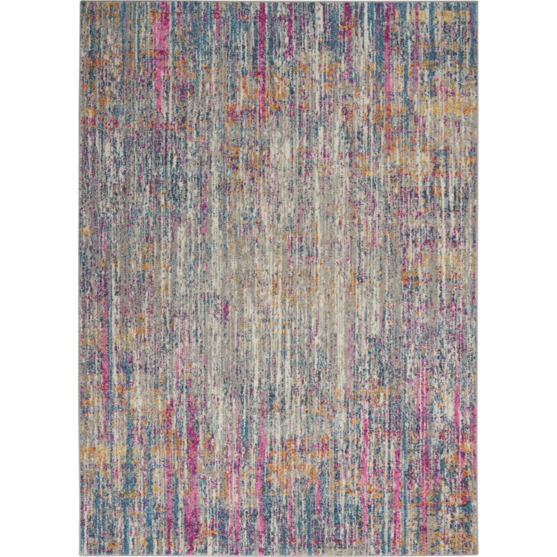 HomeRoots 4000385350 4 x 6 (ft) Loomed Polypropylene Ivory Multi Rectangular Indoor Abstract Area rug