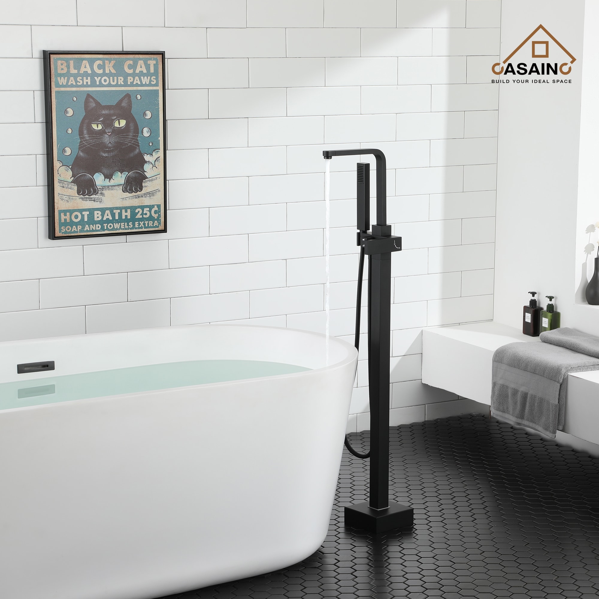 CASAINC TC15-MB Roman-Tub-Faucets - View #4