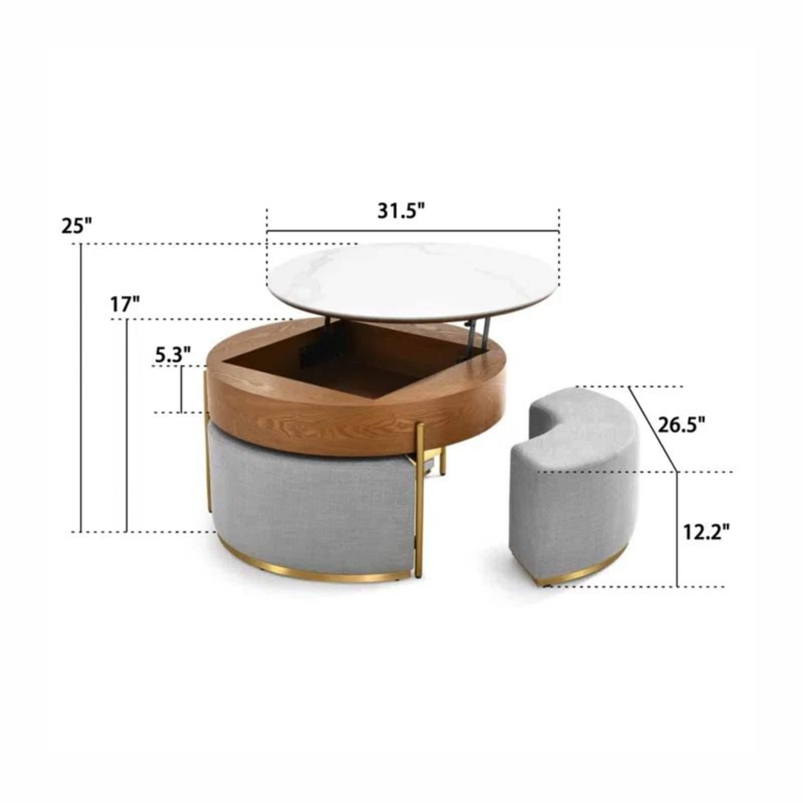 Oizaye DB-CT-3301 Accent-Table-Sets - View #10
