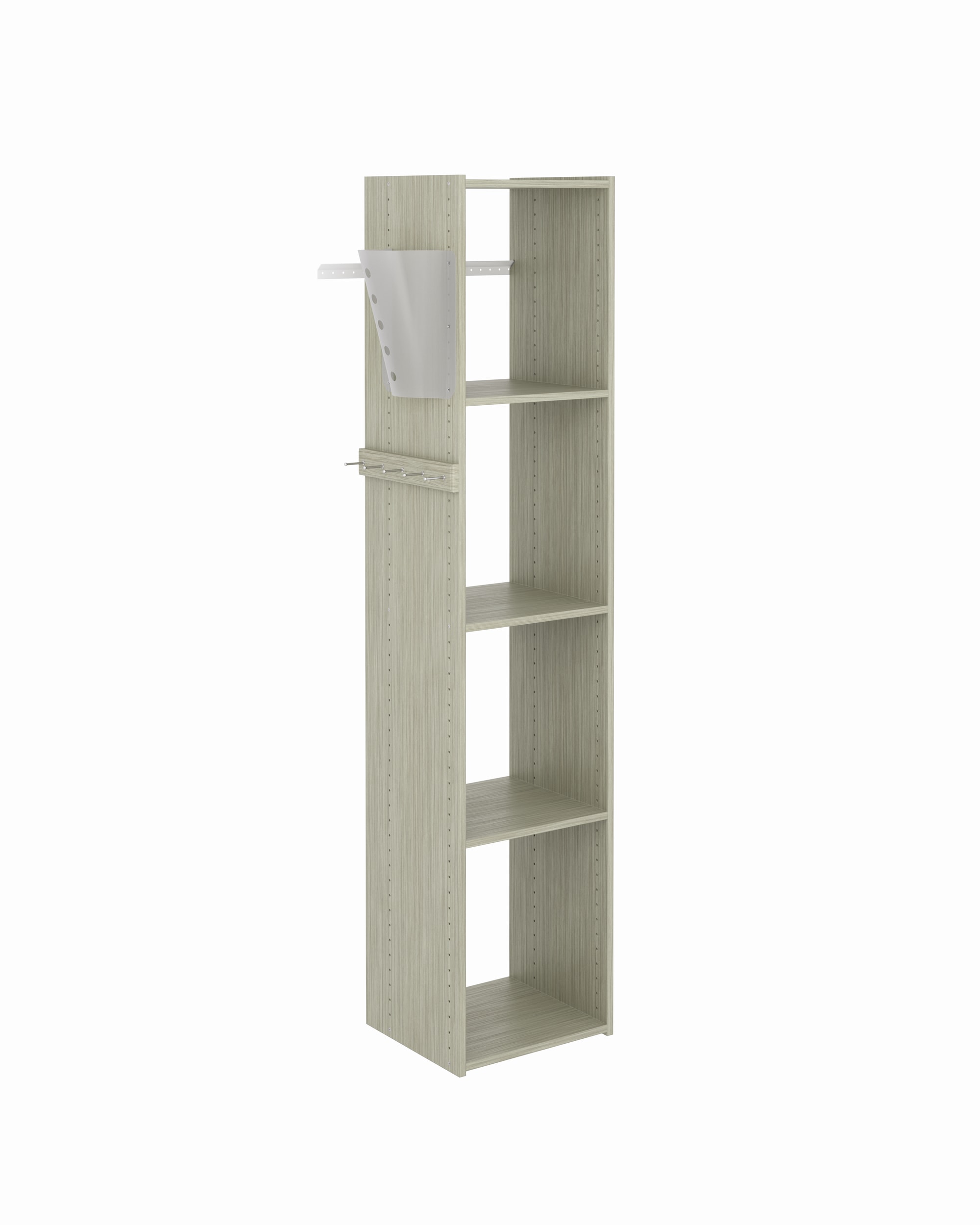 Easy Track 72" White and Weathered Grey 5-Shelf Utility Closet Kit