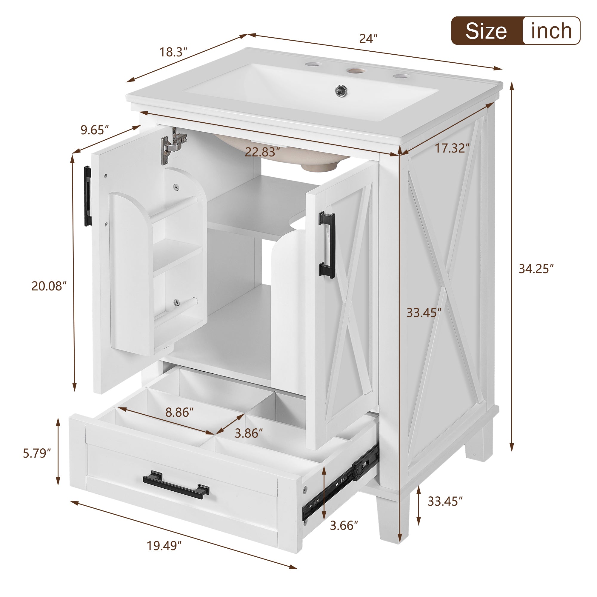 Boyel Living BL-VY-2170K Bath-Vanity-Combo - View #2