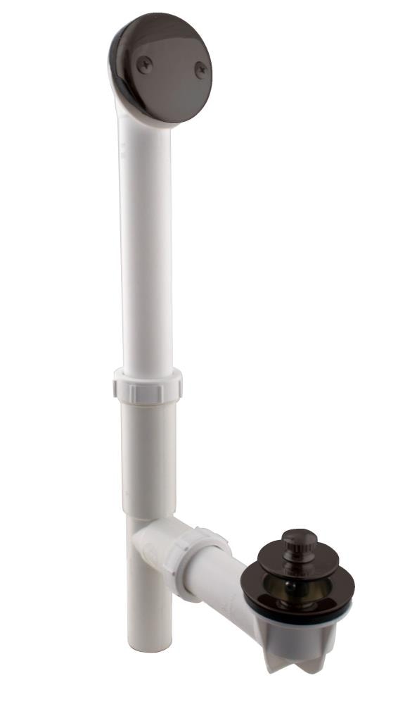 WESTBRASS 594244-12 Bath Waste and Overflow 1-1/2" Tubular White Twist and Close In Oil Rubbed Bronze