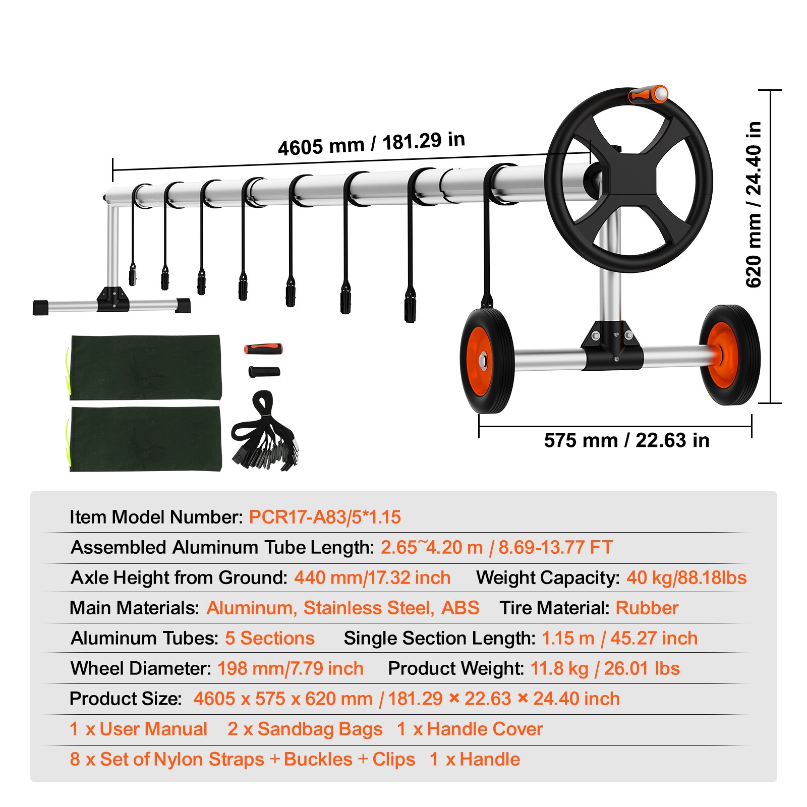 SVOPES SVOPESYCGJPDX03255V0 Solar-Pool-Cover-Reels - View #8
