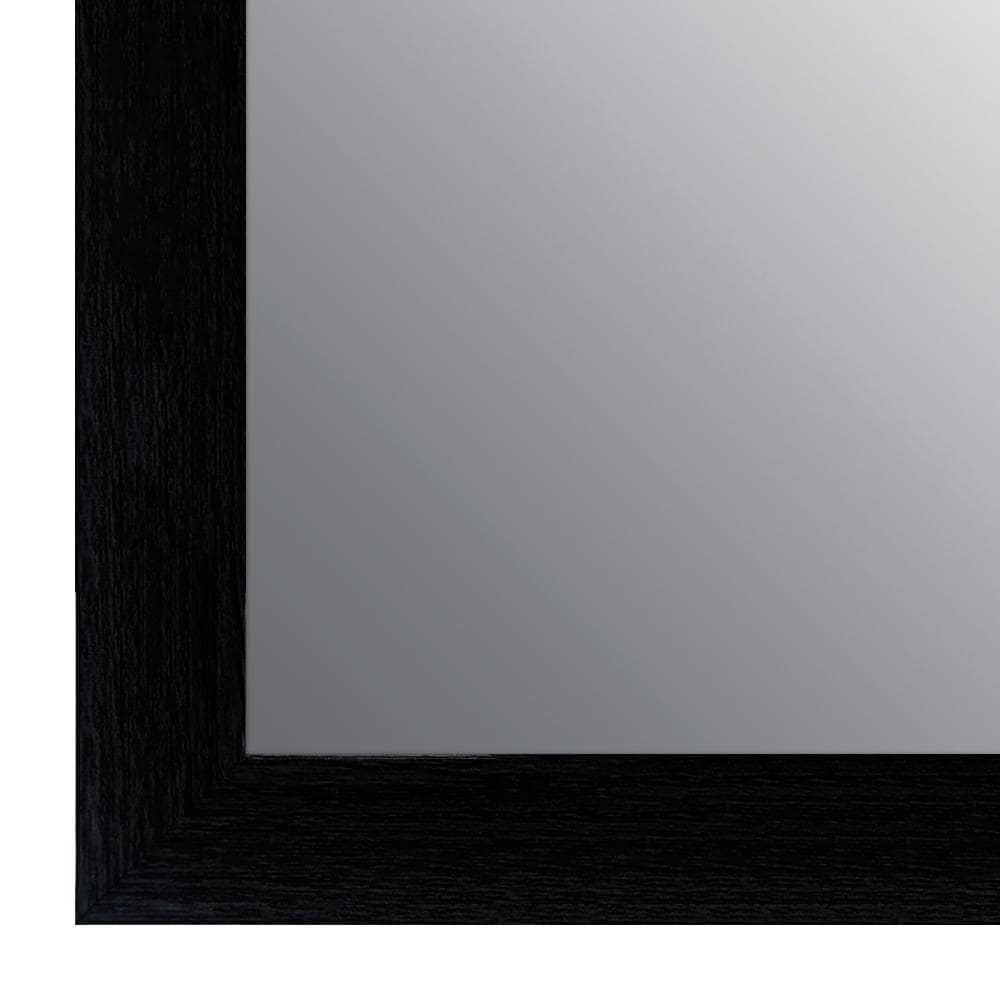 Gallery Solutions Framed Floor Free Standing Easel Full Length Mirror, 16  x 57, Black