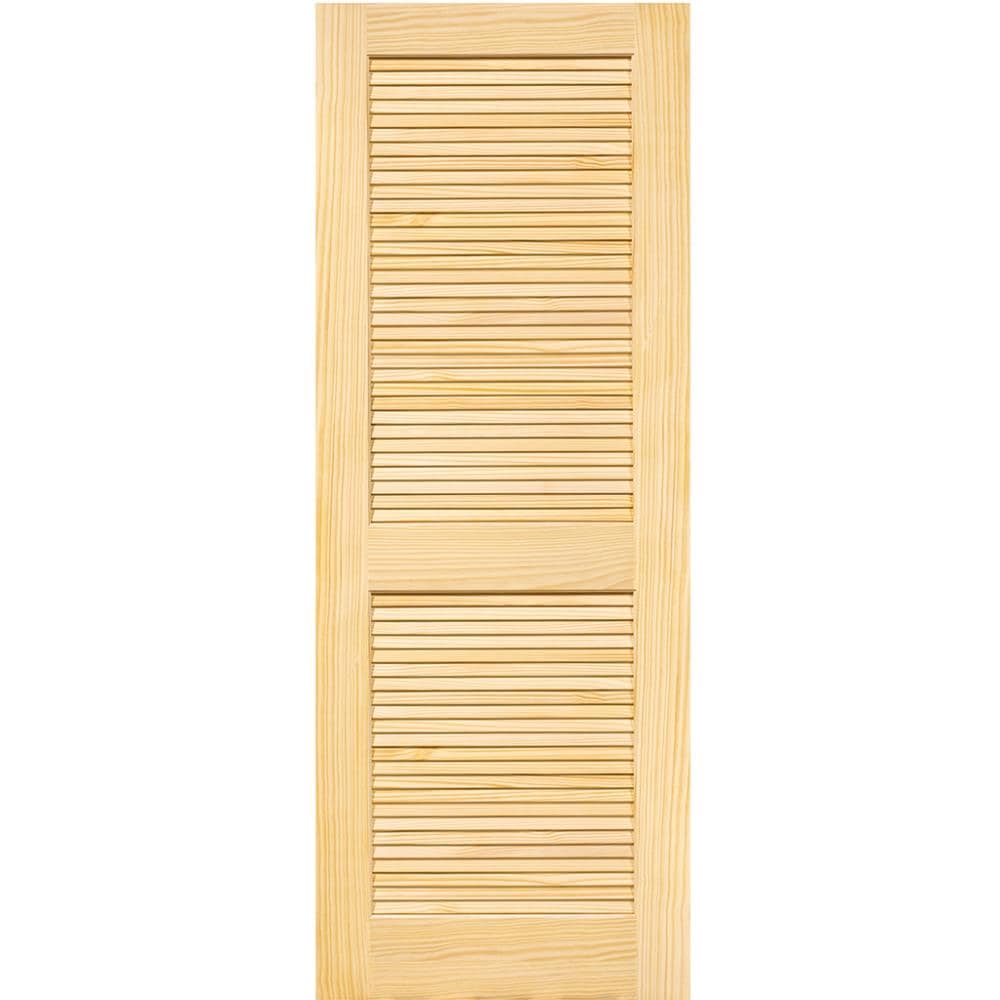 Kimberly Bay DPLCLLC3680 MILLWORK Slab Doors 36-in x 80-in Unfinished Louver Textured Solid core Unfinished Pine Wood Slab Door