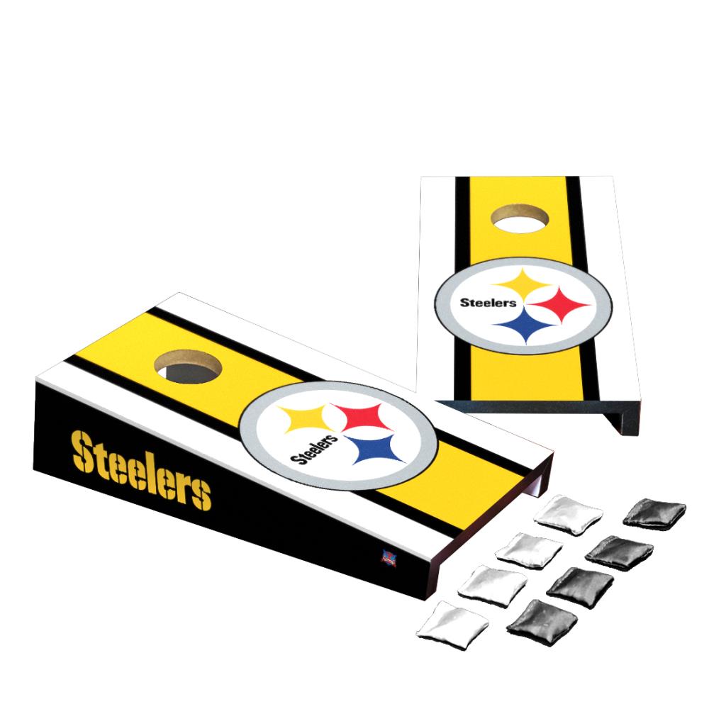 Pittsburgh Steelers Version 10 Cornhole Wraps - Set of 2