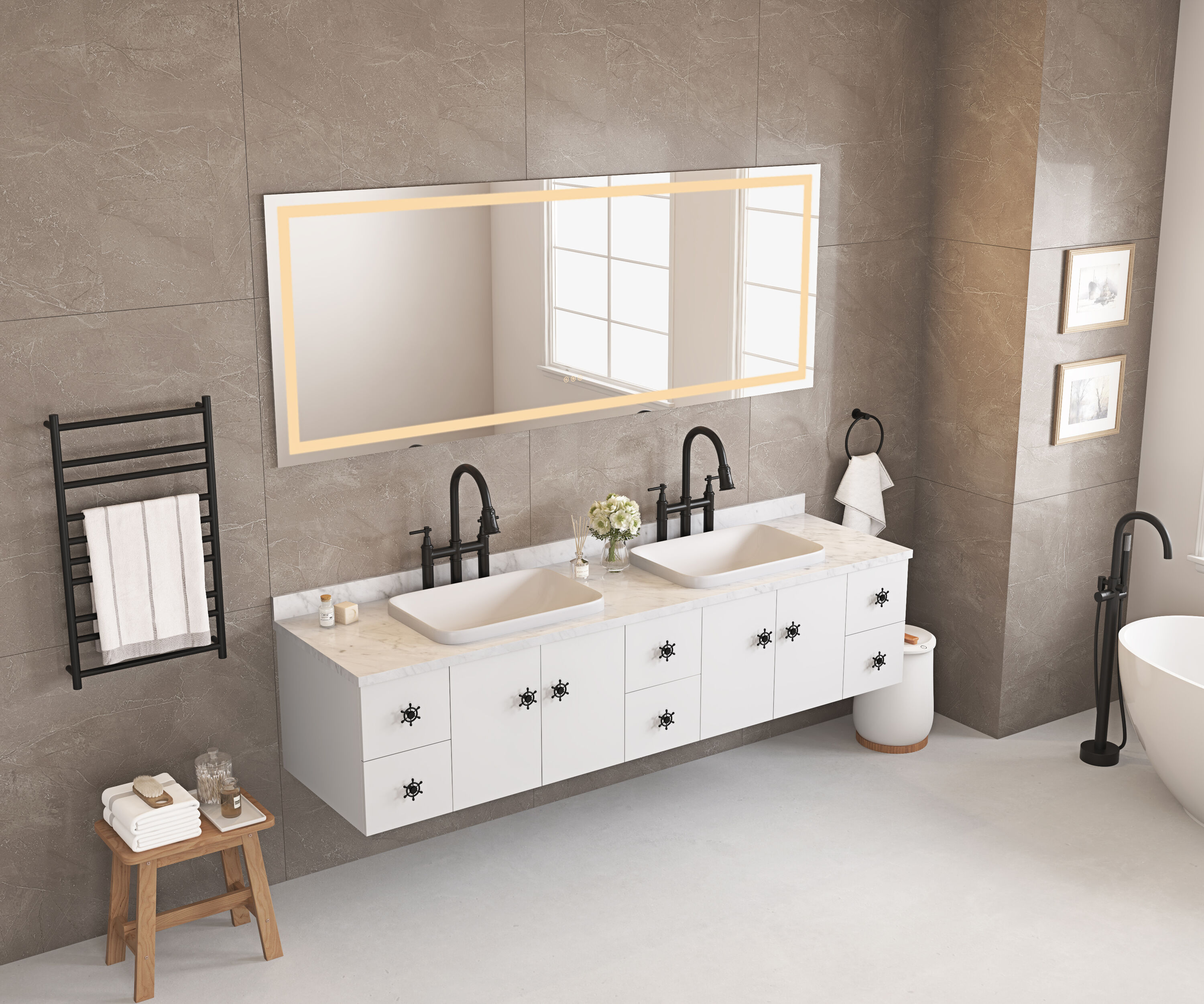 Vacolite KP-6030-WKDD Framed-Bath-Mirrors - View #11