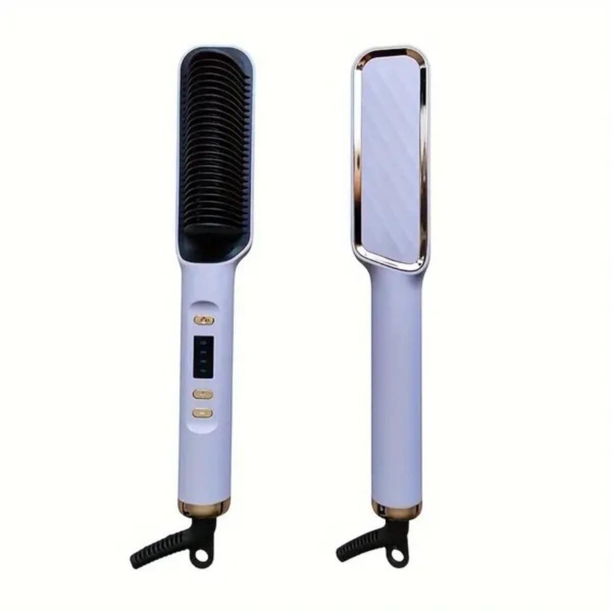 BEARSOLIM - Modern Straightening Brush with Ceramic Technology  Anti Scald  Auto Lock for Smooth ...