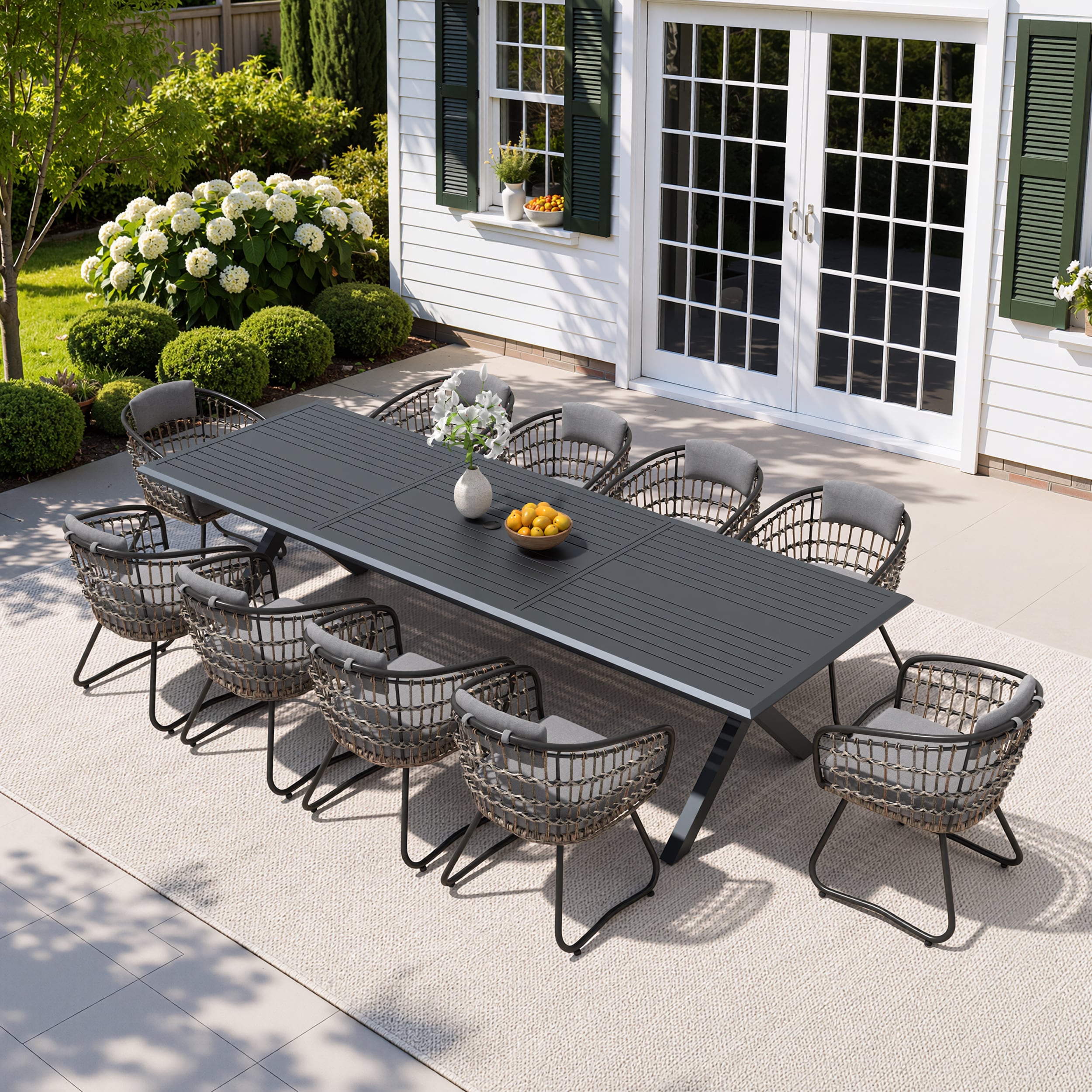 Pellebant Square Outdoor End Table 15.67-in W x 15.67-in L