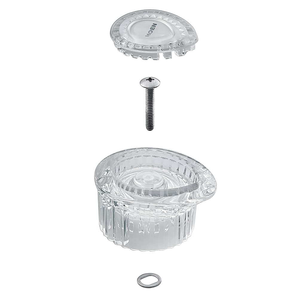 Moen 131474 Clear 1 -Handle Knob Bathroom Sink Faucet Handle