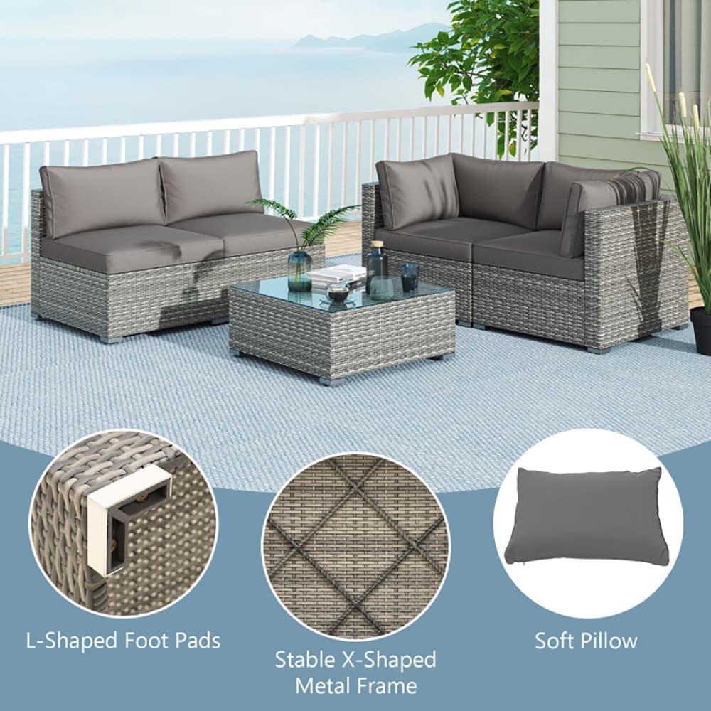CASAINC CN-WFQ09-BR-BL Patio-Conversation-Sets - View #8
