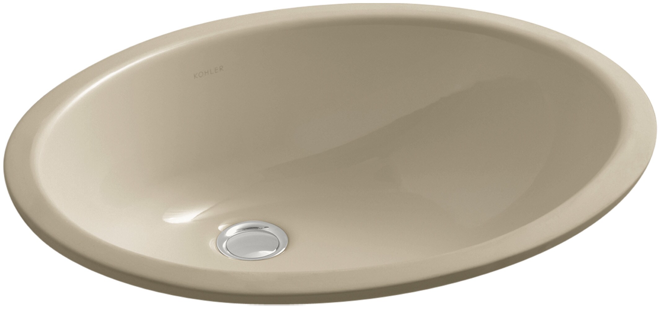 KOHLER Caxton Mexican Sand Undermount Oval Bathroom Sink
