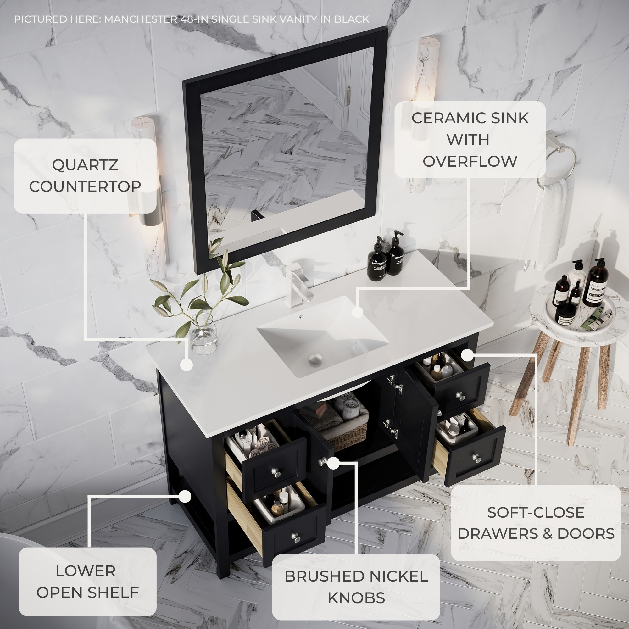 Fresca FVN2348WH-D Bath-Vanity-Combo - View #12