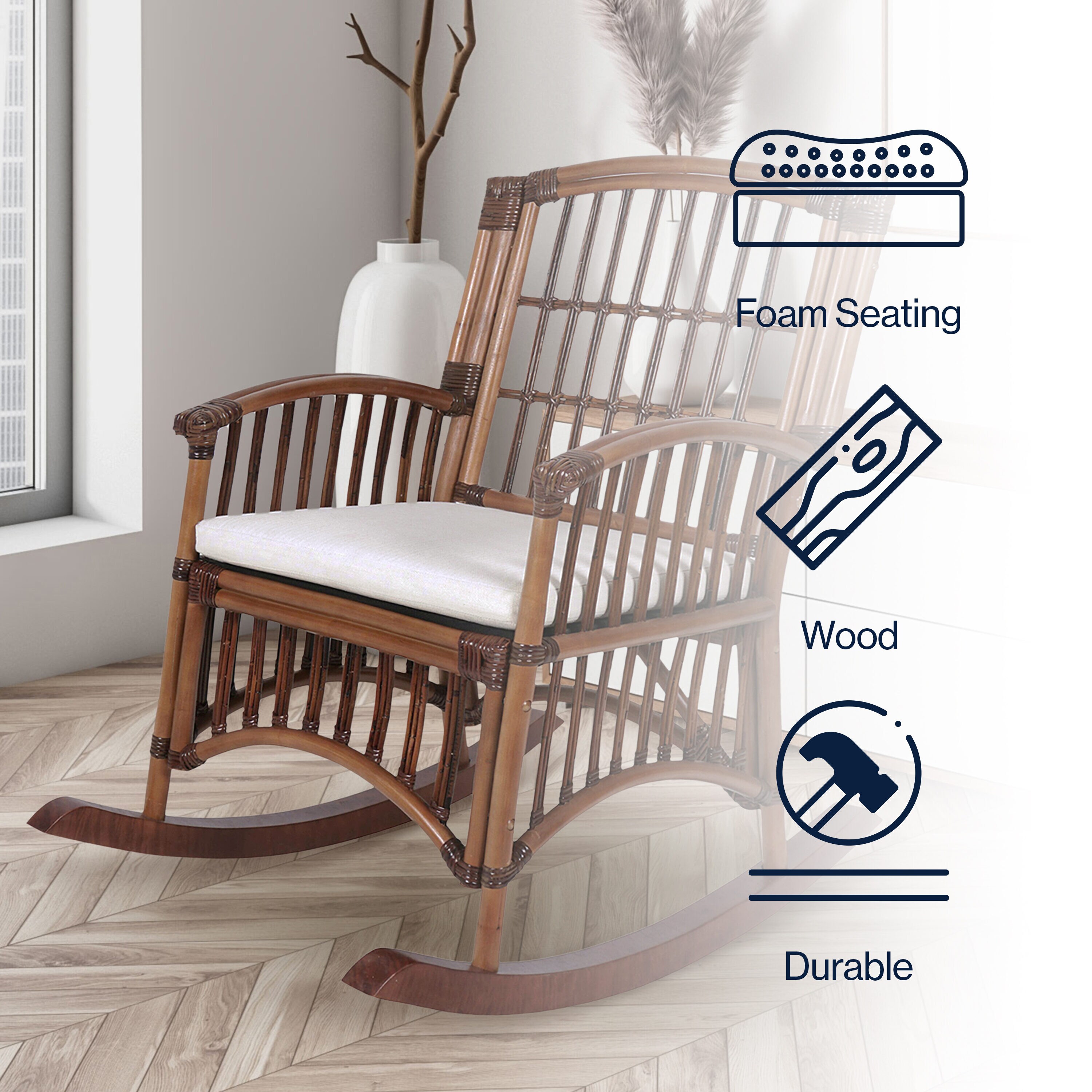 Wooden rocking hot sale chairs lowes