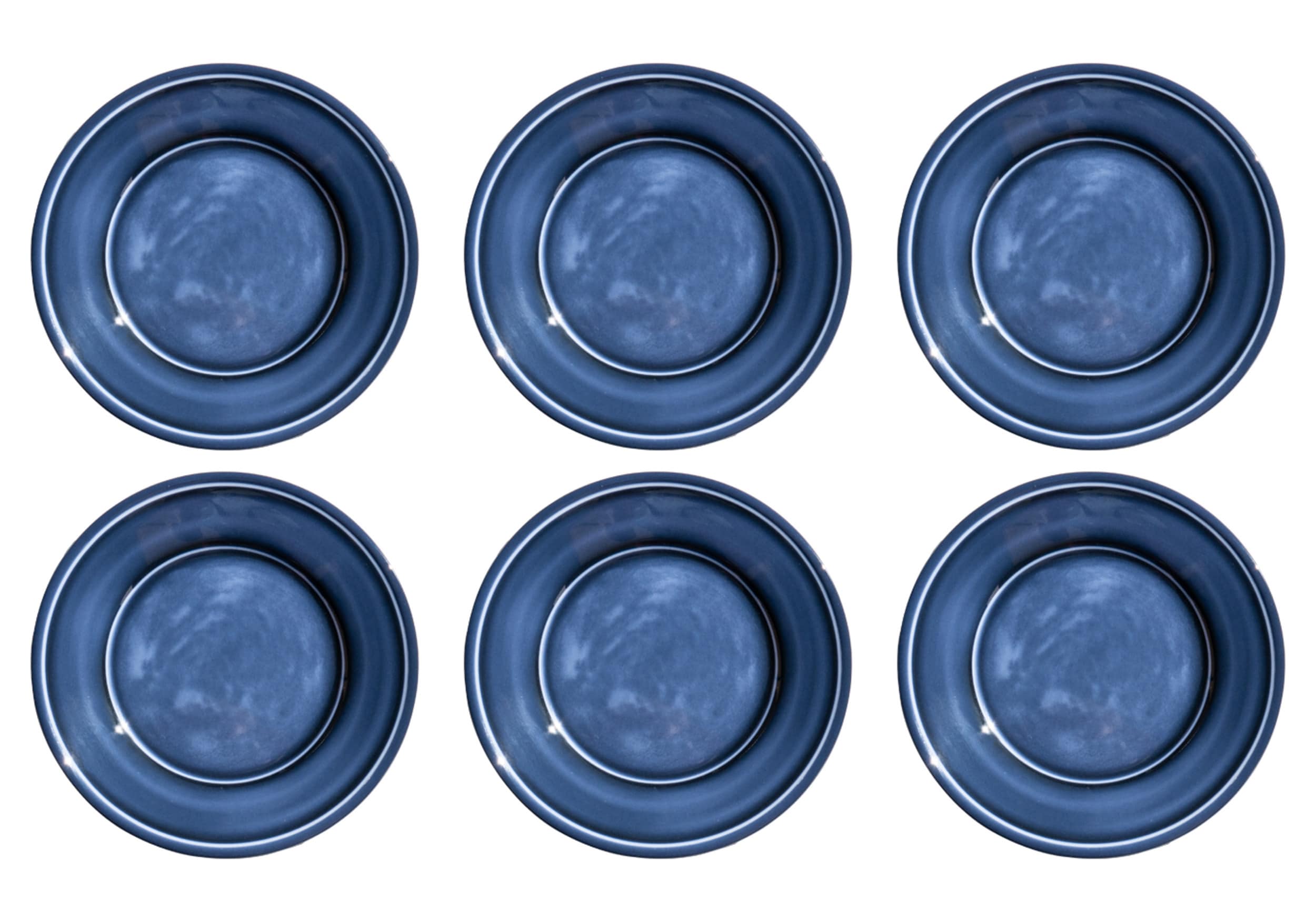 TarHong Madison NewWave Melamine Salad Plate - Blue - 8.5in. - Set of 6