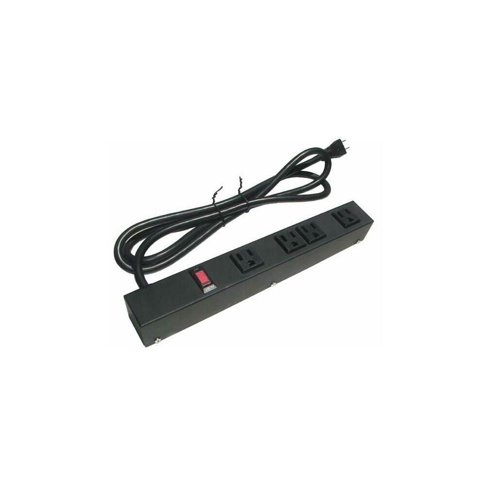  ZX9EDSTR008 12 in. 4 Outlet Metal Power Strip
