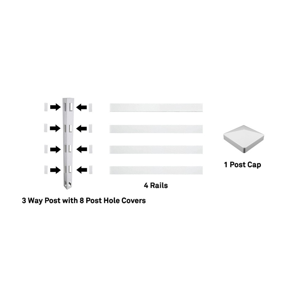 Weatherables PWHF-EZ4RAIL-1.5X5.5 Vinyl-Fence-Panels - View #2