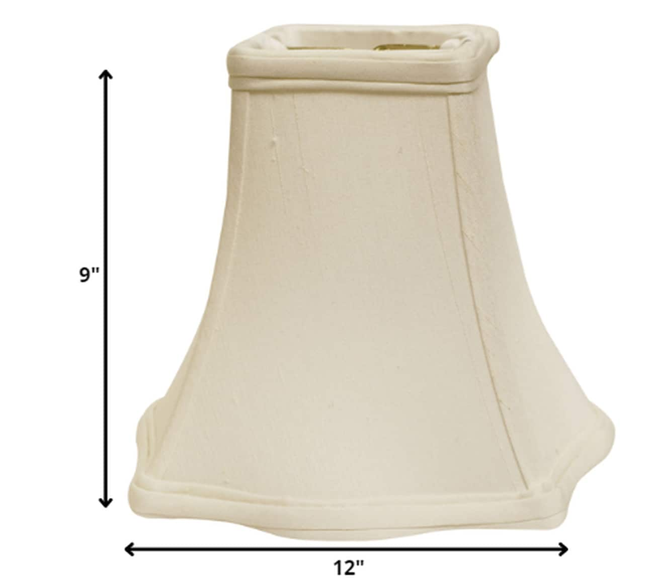 HomeRoots 9-in x 12-in White Fabric Bell Lamp Shade in the Lamp Shades ...