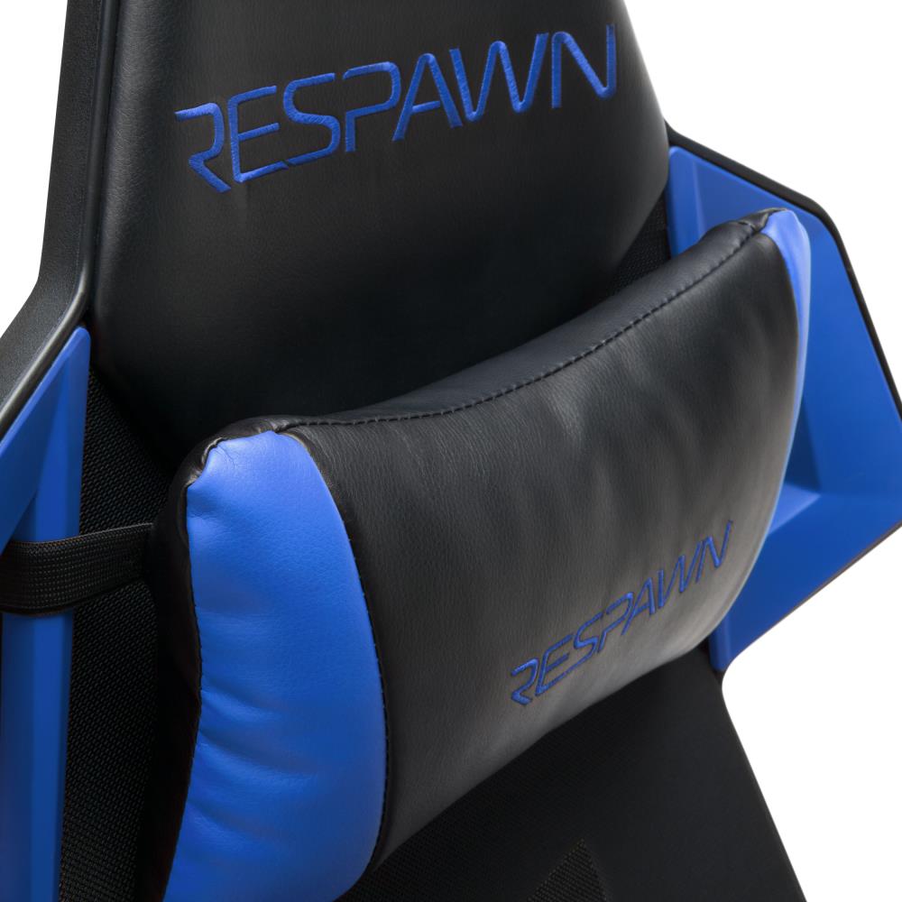 RESPAWN Blue Traditional Ergonomic Adjustable Height Swivel Faux