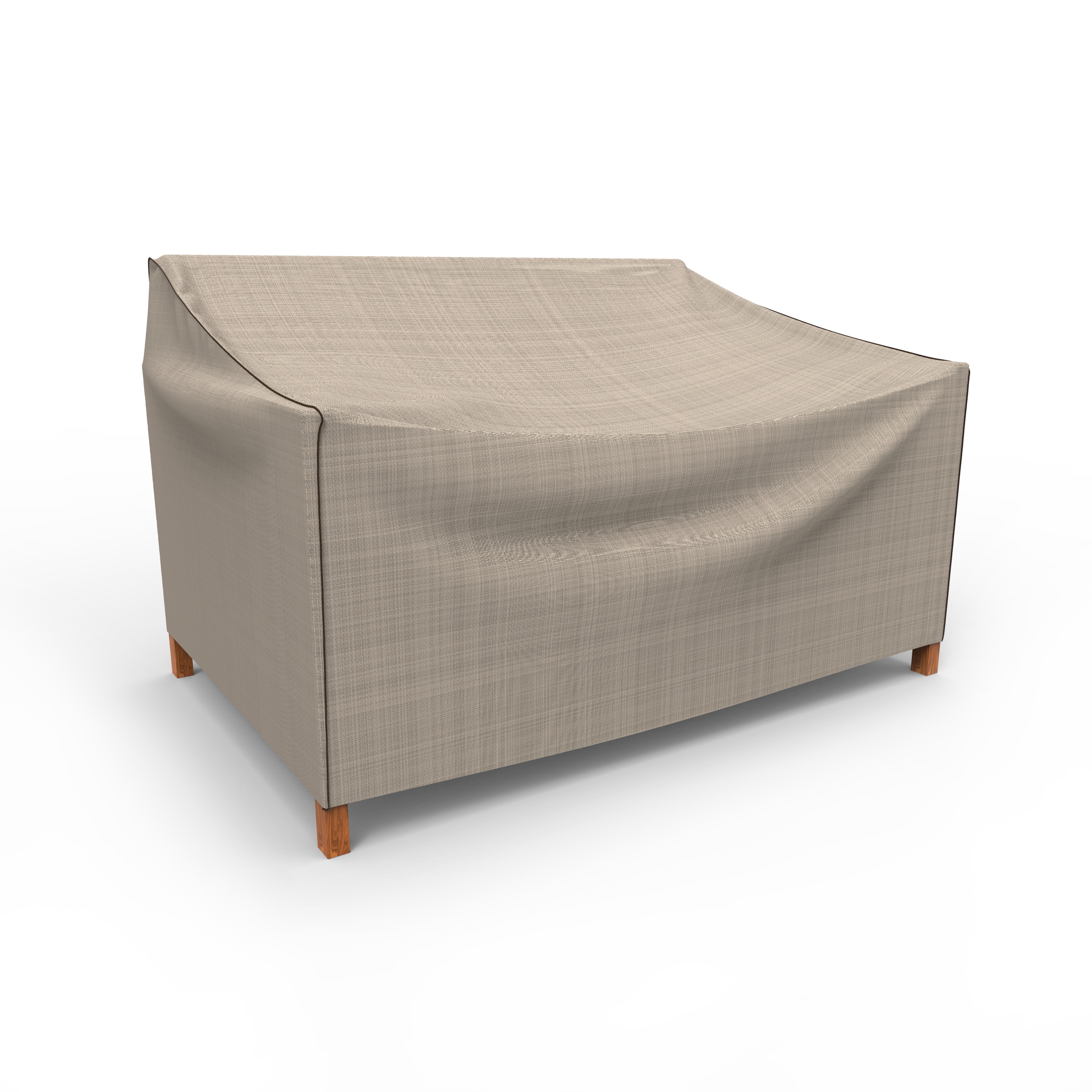 Budge P3A03PMNW2 StormBlock#8482 Savanna Black and Ivory Polyester Patio Furniture Cover For Sofa