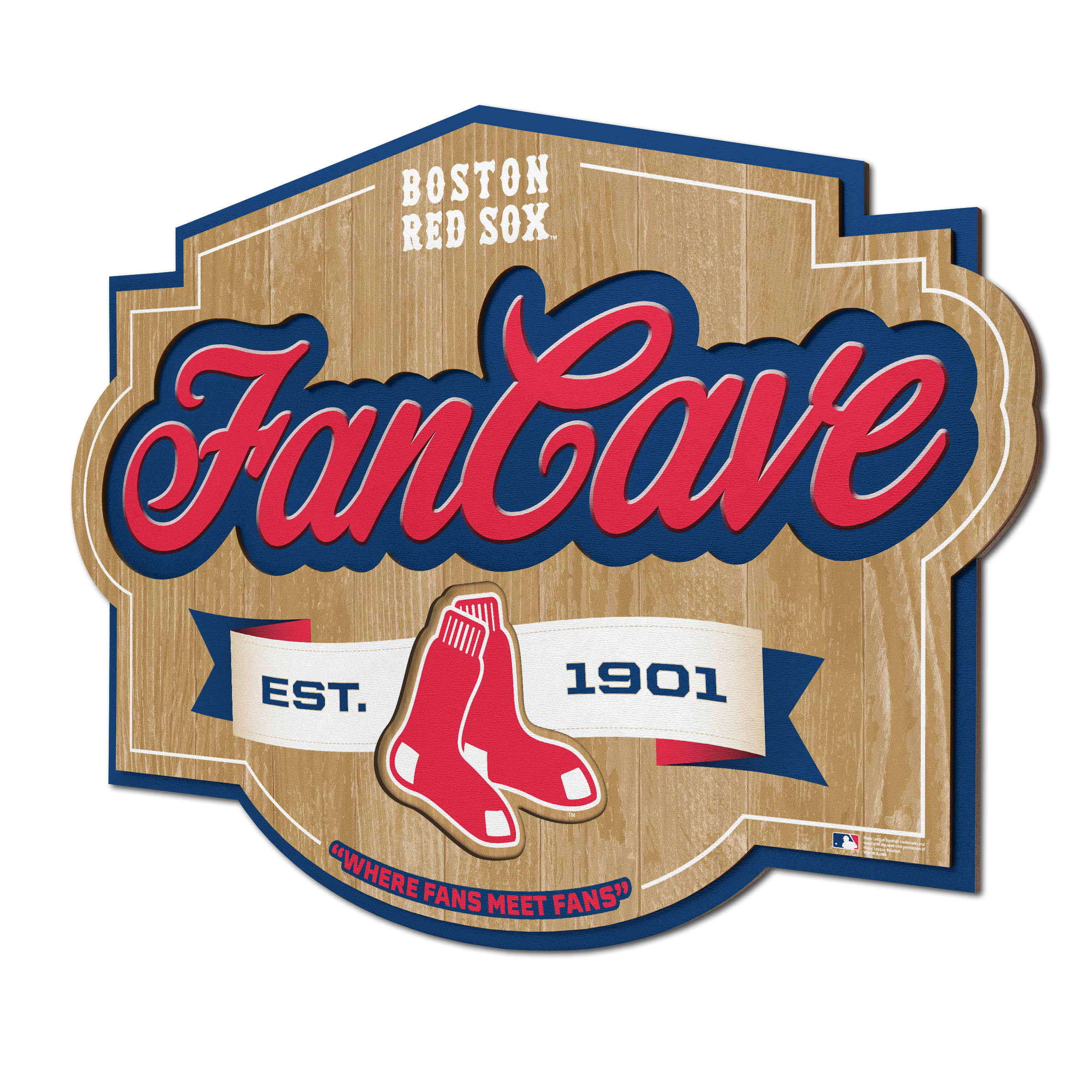 YouTheFan MLB Boston Red Sox Fan Cave Sign