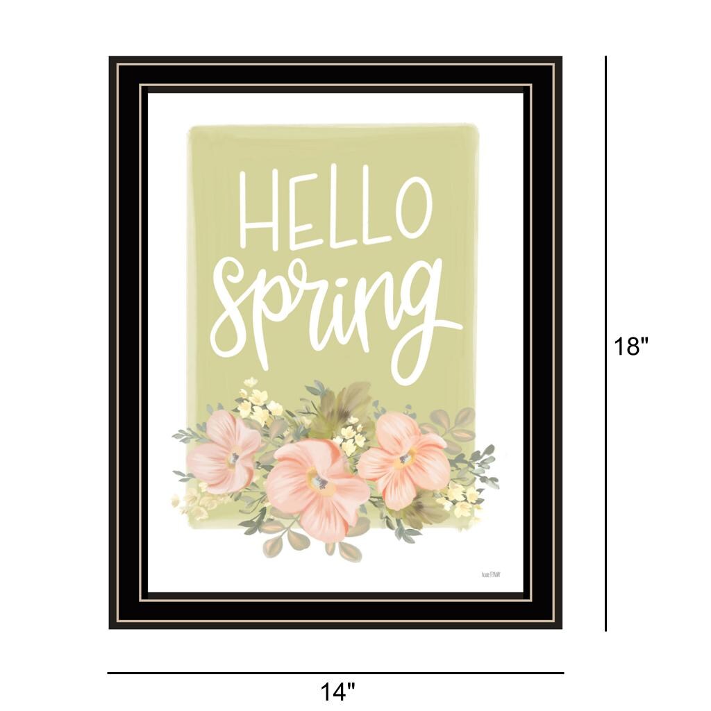 Trendy Decor 4U FEN655779BG Hello Spring Floral Wall Art By House ...