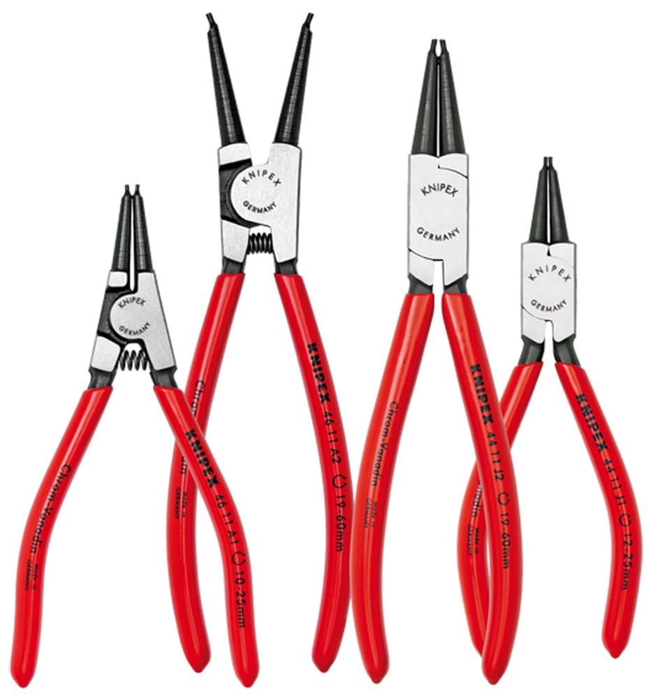 KNIPEX 4-Piece Circlip Snap-Ring Plier Set in Pouch - Automotive - Black  Finish - Internal and External Straight Tips in the Plier Sets department  at
