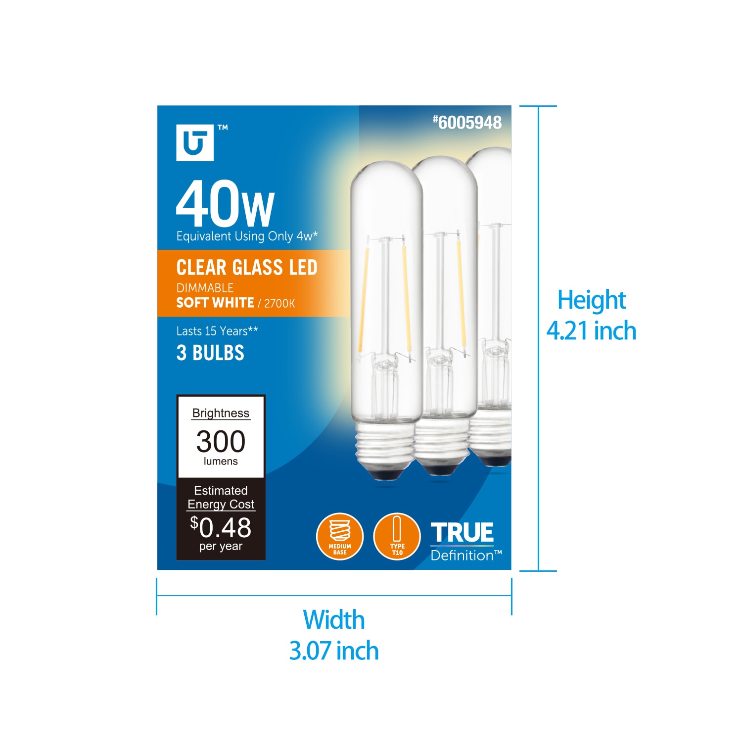 Utilitech 16C21-T10-C-4W-27 Led-Lights - View #4