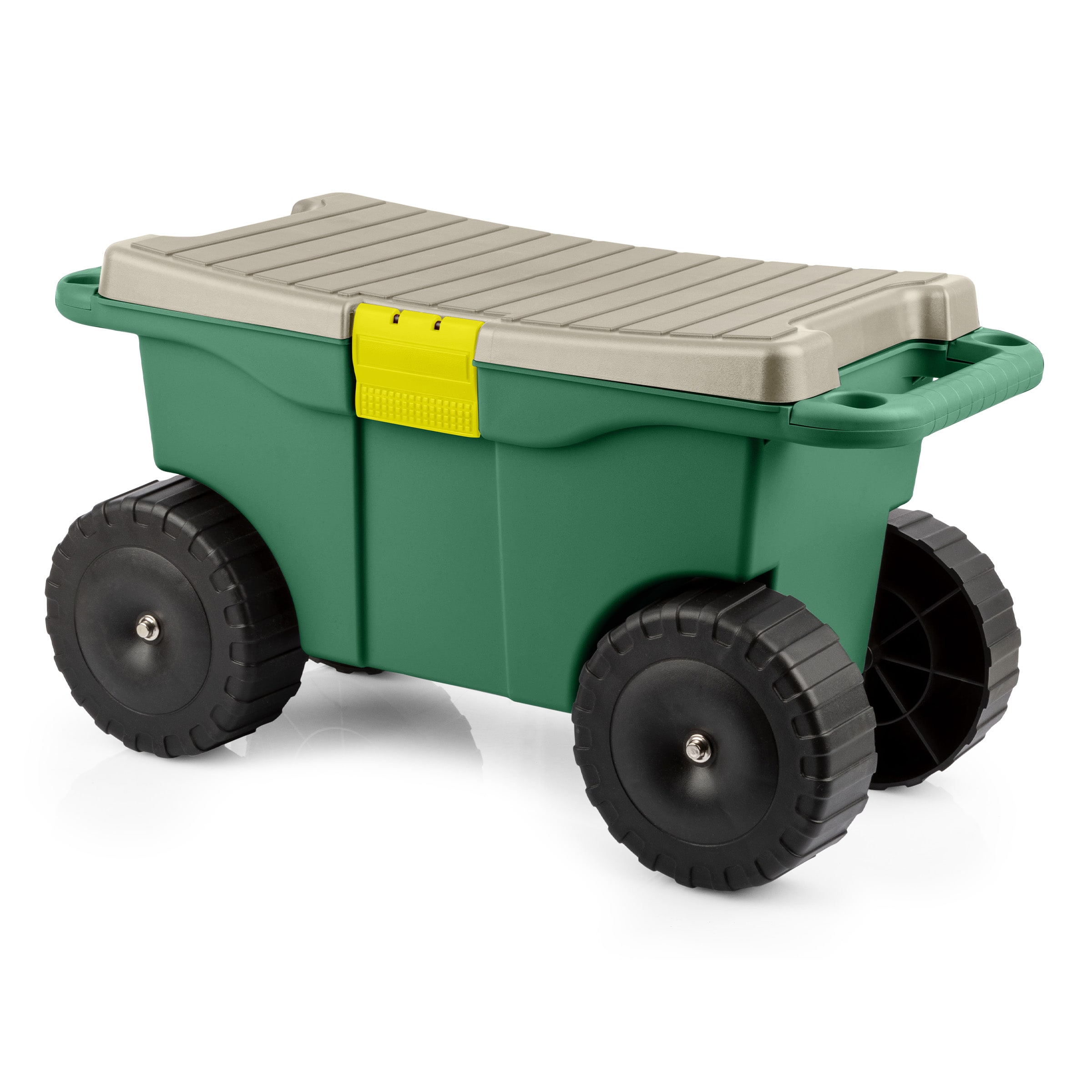 Nature Spring 854635RPQ Garden Carts Green Plastic Garden Seat