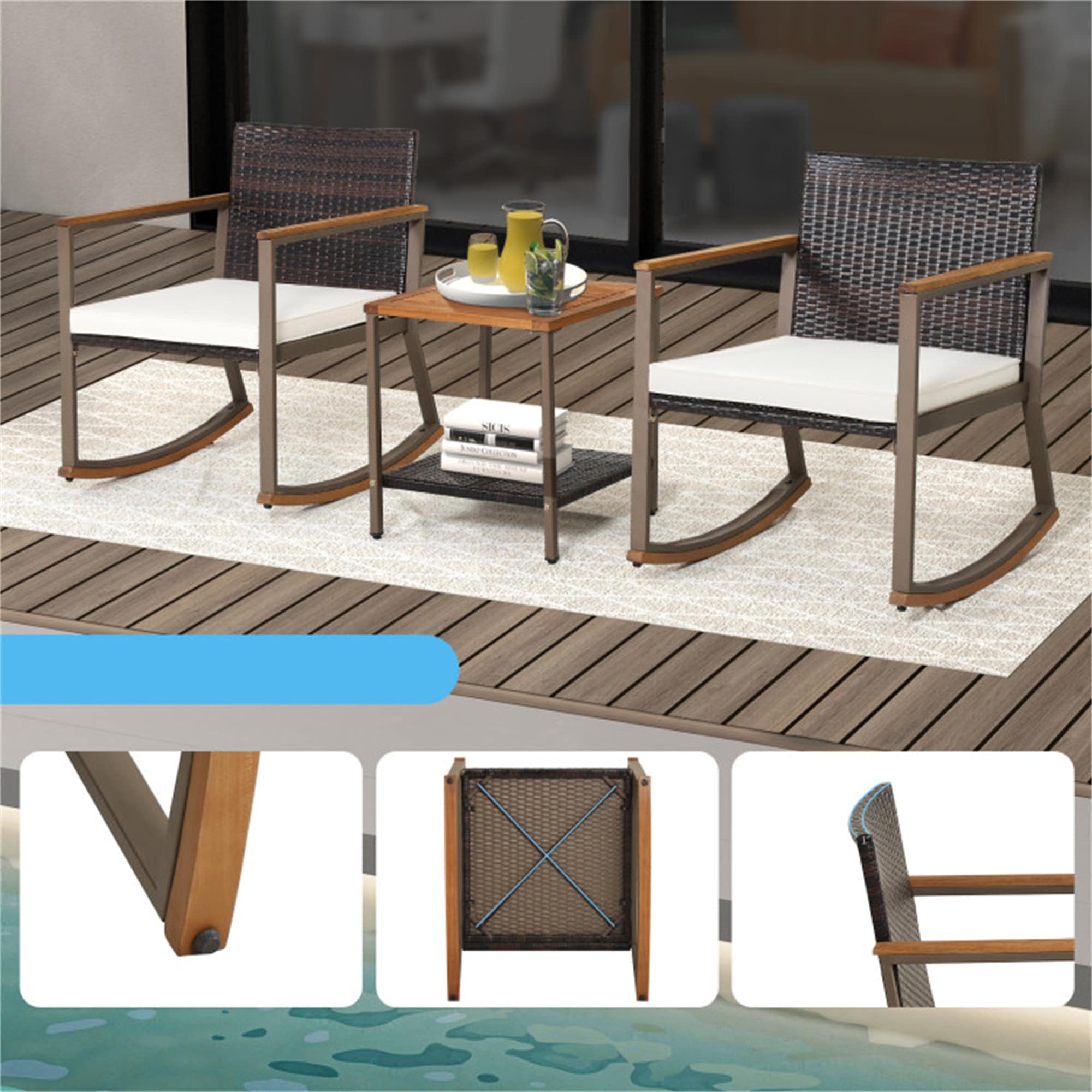 BABOOM BOM-10243BK-CO Patio-Conversation-Sets - View #6